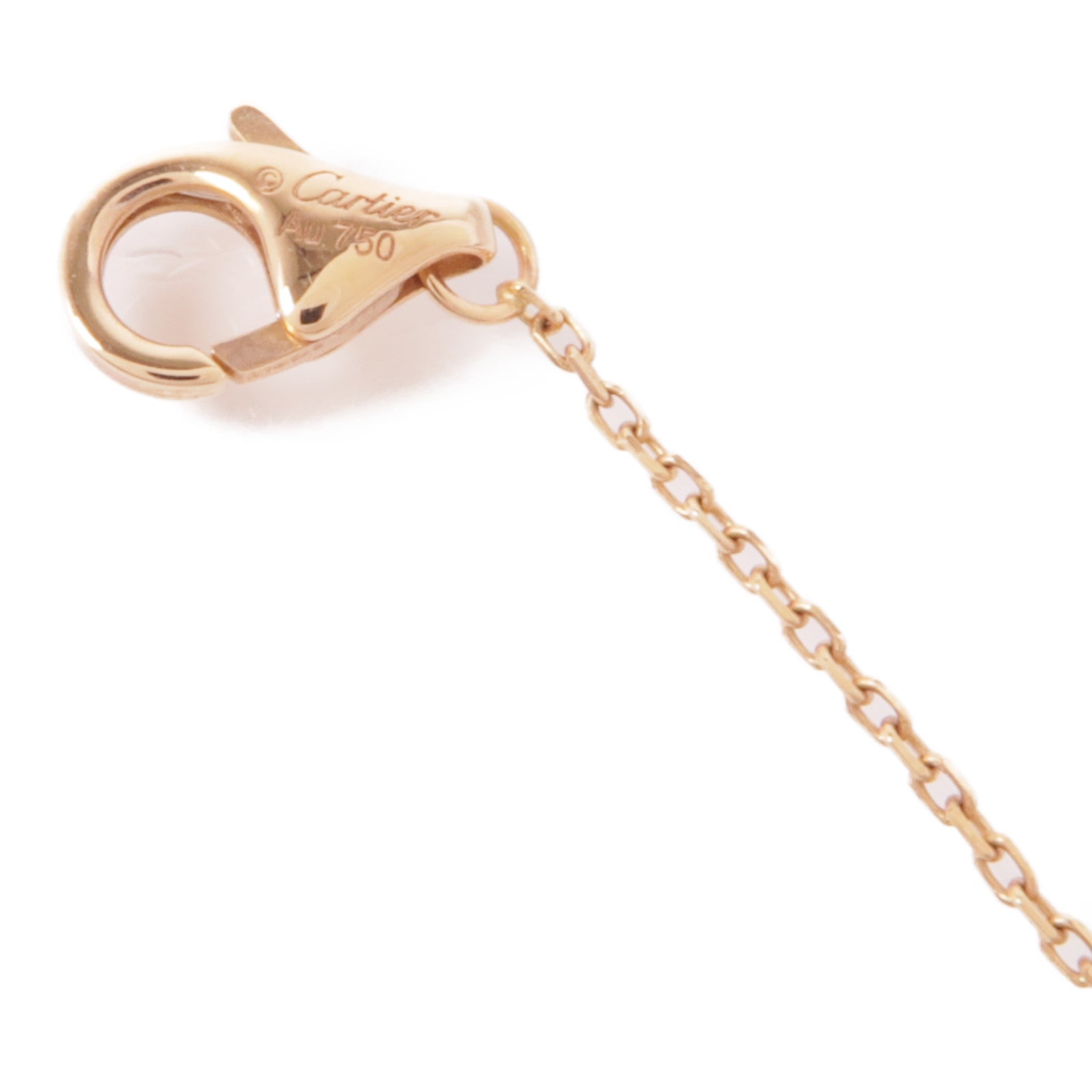 CARTIER 18K玫瑰金Amulette De Cartier XS黑瑪瑙/鑽石手鏈