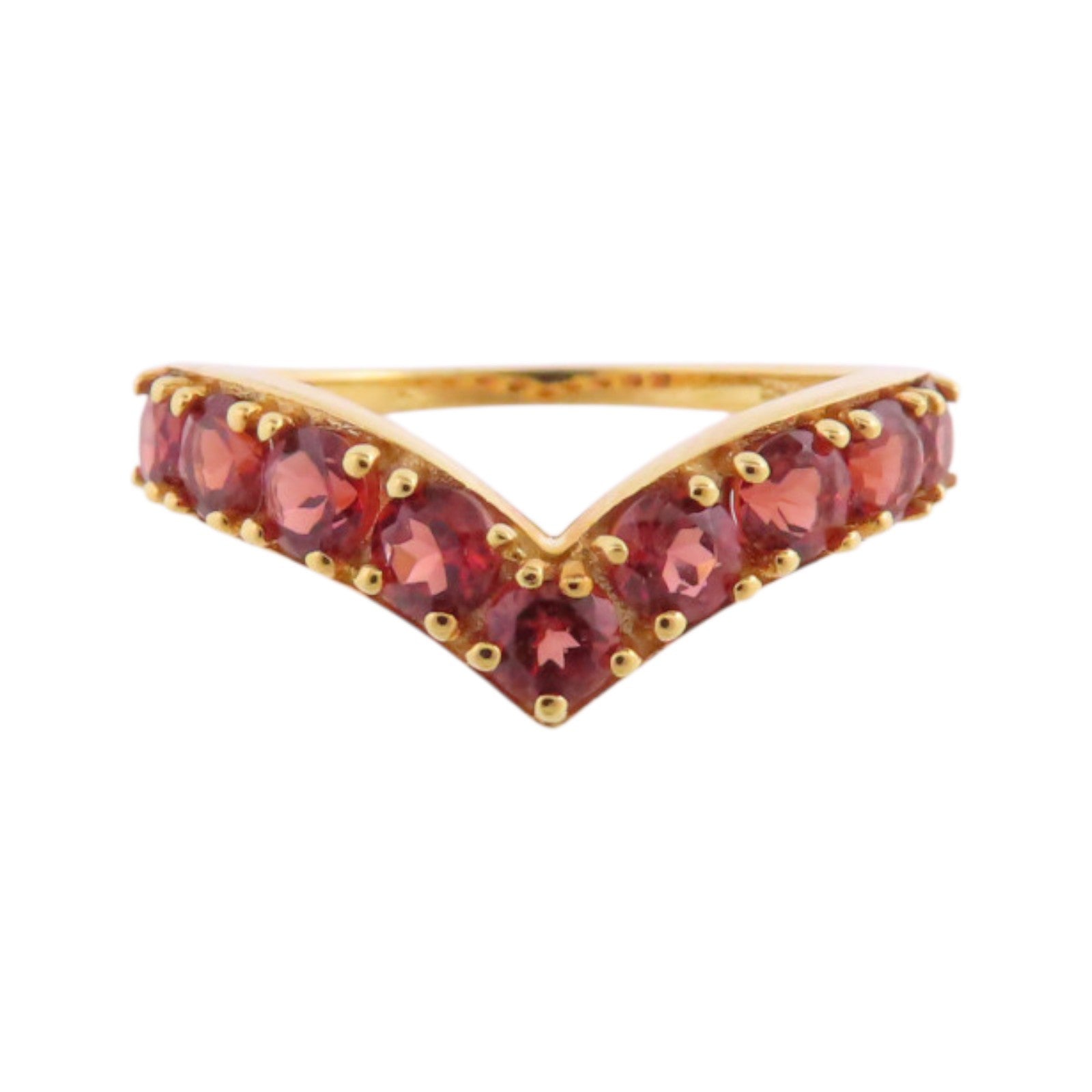 JEWELRY 18K玫瑰金/石榴寶石Garnet Ring戒指US#6.75