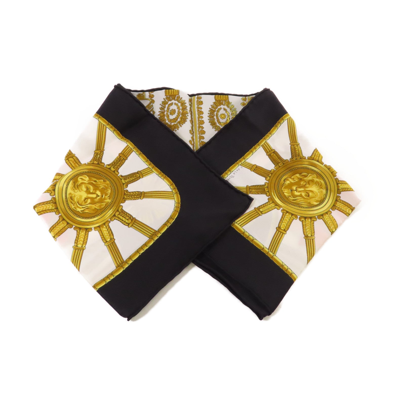 HERMES 【激減優惠】絲質65x65 Scarf絲巾白色/黑色/橙色/彩色