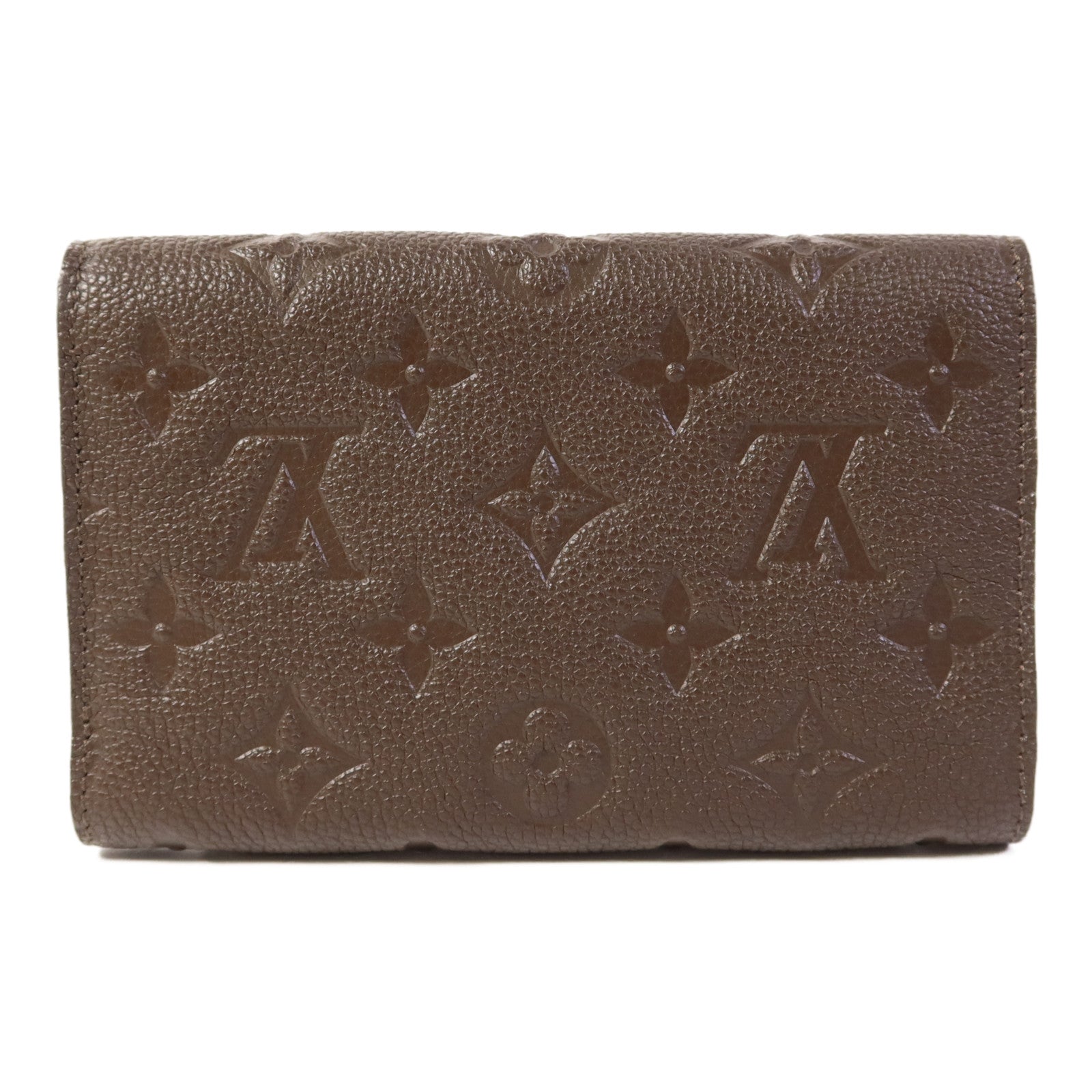 LOUIS VUITTON Monogram Empreinte Compact Curieuse Trifold Wallet金扣錢包