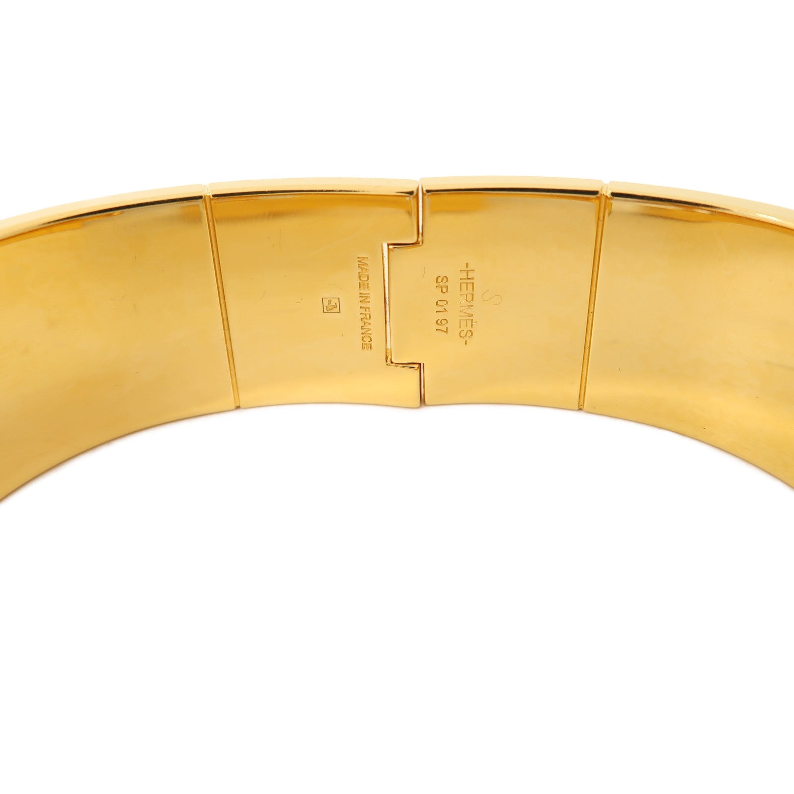 HERMES 【激減優惠】金屬Charniere Narrow Bangle手鐲黑色