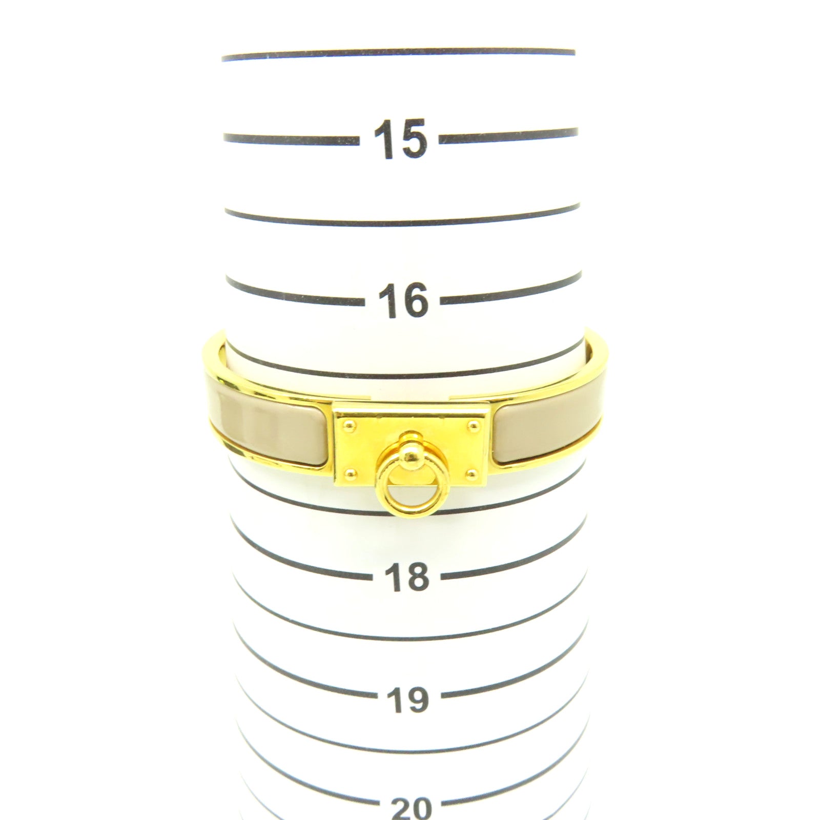 HERMES 【激減優惠】金屬/琺瑯Clic Anneau Bracelet金扣手鐲金色/灰色