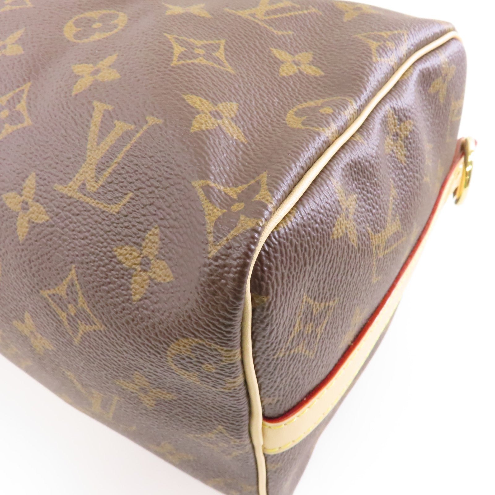 LOUIS VUITTON Monogram Speedy Bandouliere 25金扣手挽肩背兩用袋棕色