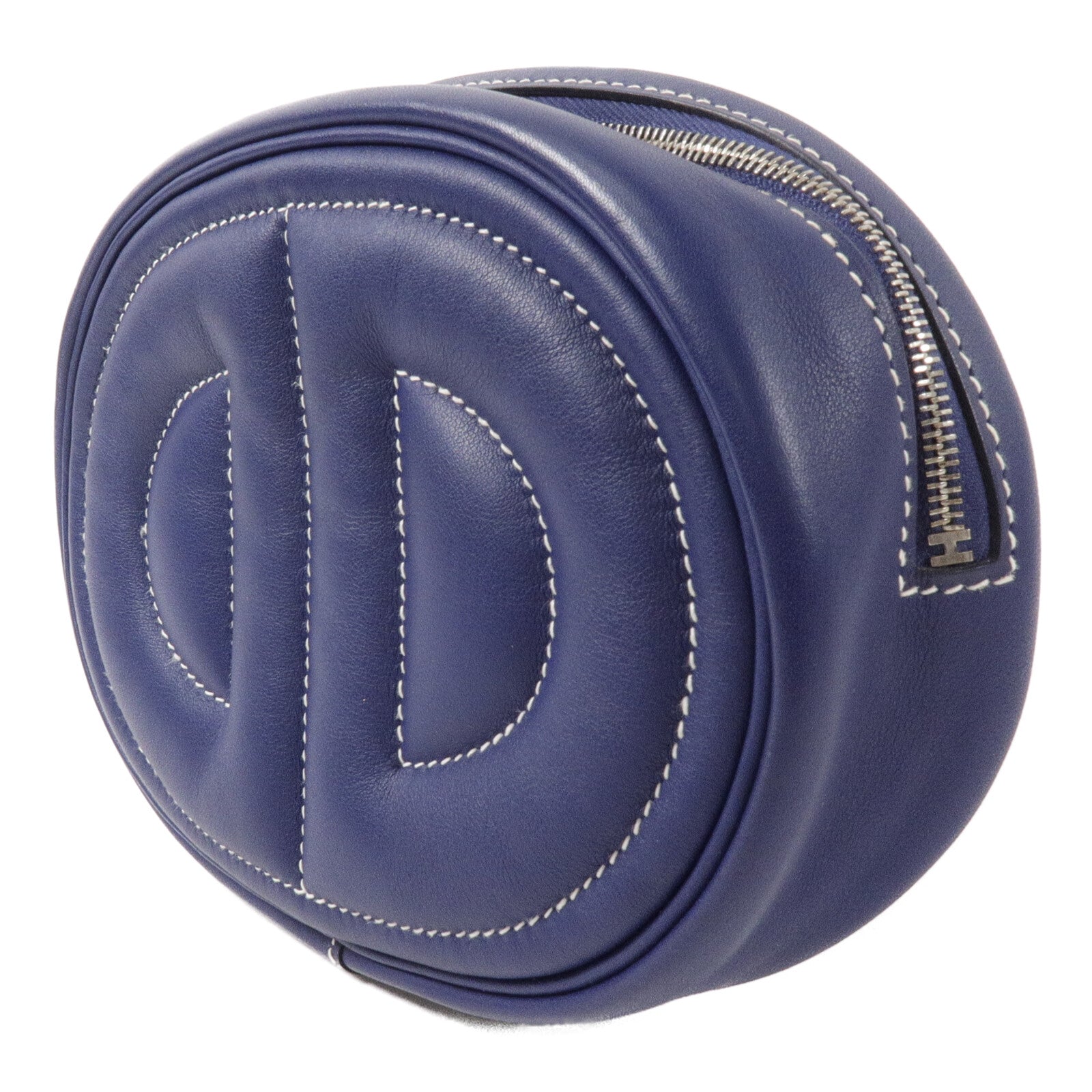 HERMES Swift皮革In The Loop Belt Bag腰包Bleu Nuit/Anemone