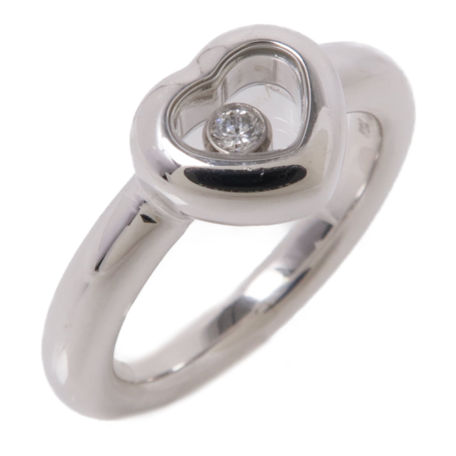 Chopard 18K白金Happy Diamond Ring鑽石戒指US#5