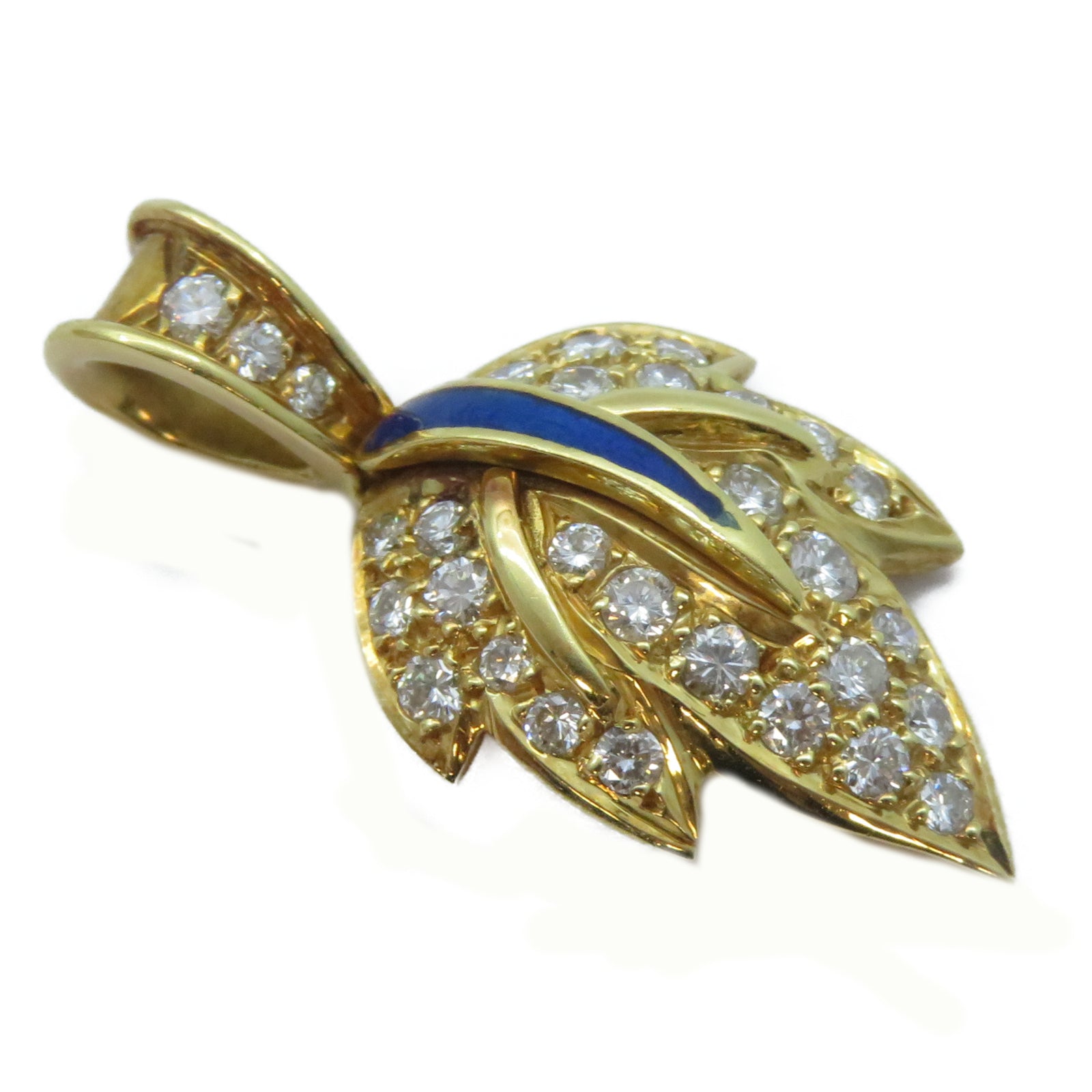 Chaumet 18K黃金Diamond Pendant Top鑽石吊墜