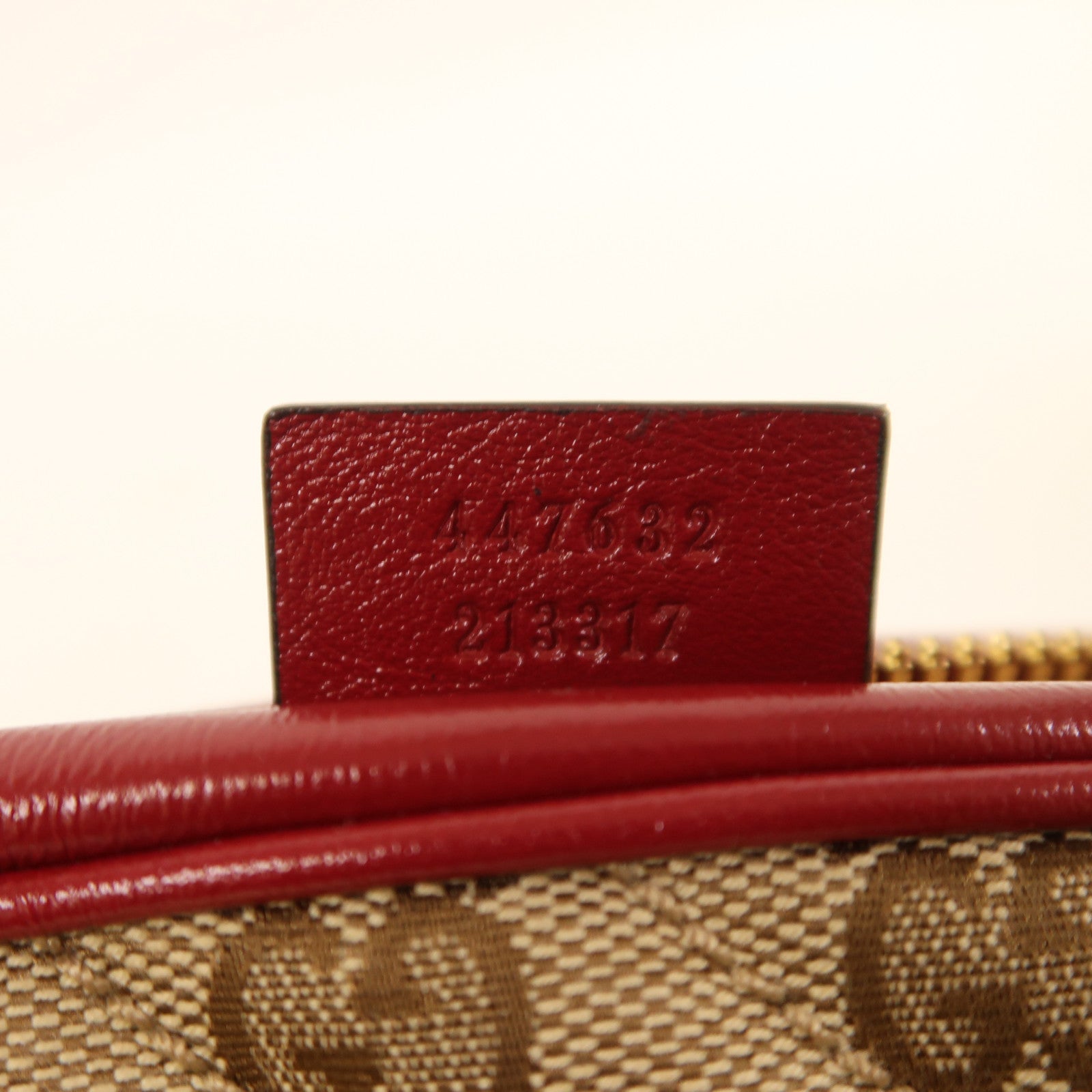 GUCCI GG GHW GG Marmant Shoulder Bag 447632 Canvas Red