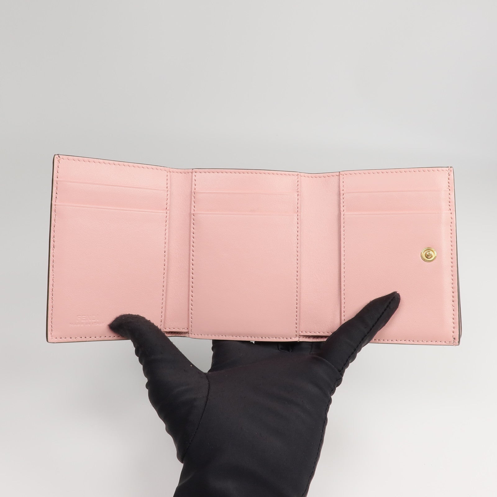 FENDI 塗層帆布Monster Eyes Wallet錢包