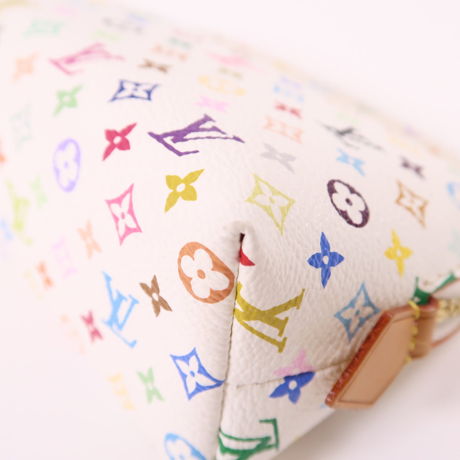 LOUIS VUITTON 【激減優惠】Monogram Multicolour金扣手拿包白色