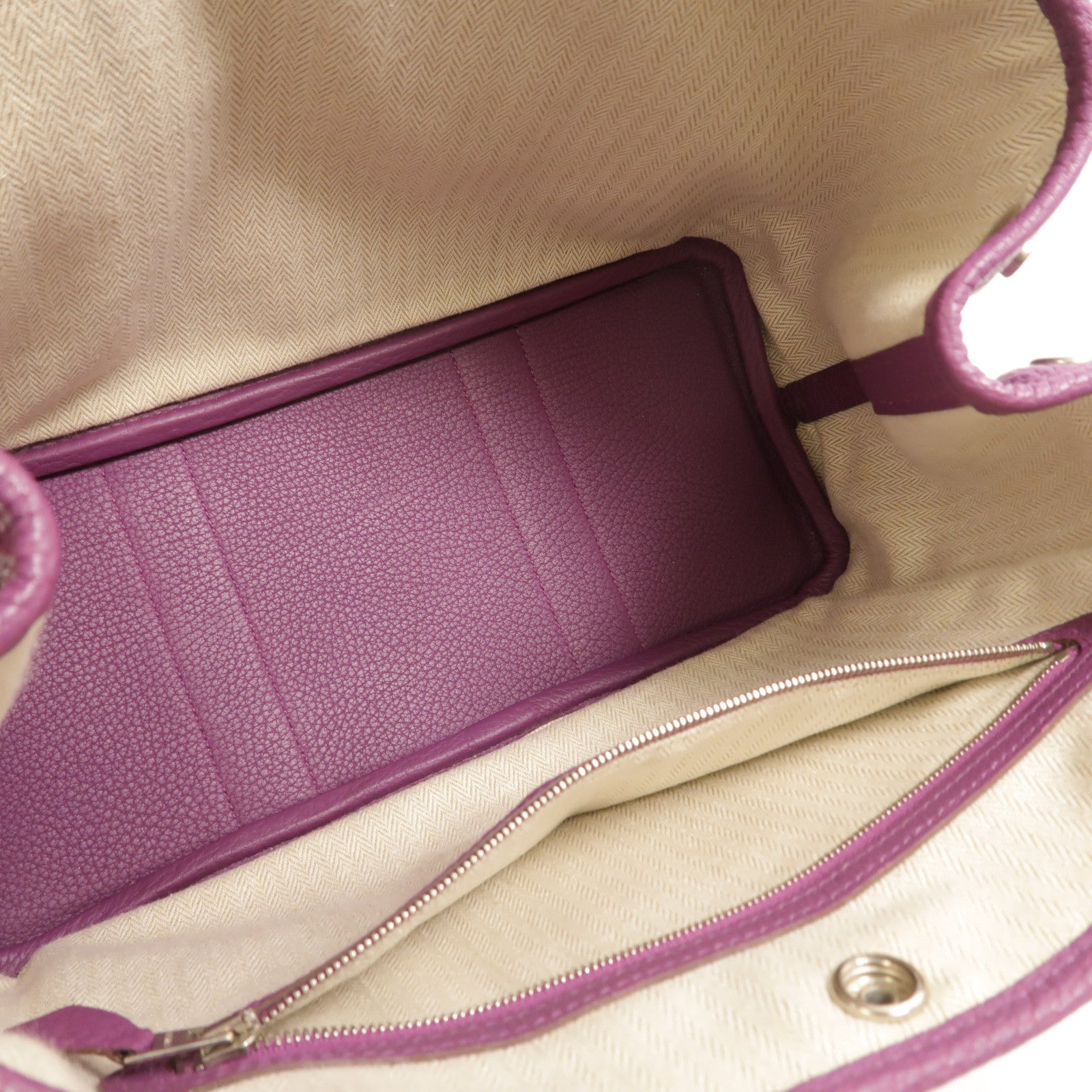 HERMES Clemence皮革Garden Party TPM手挽袋Anemone