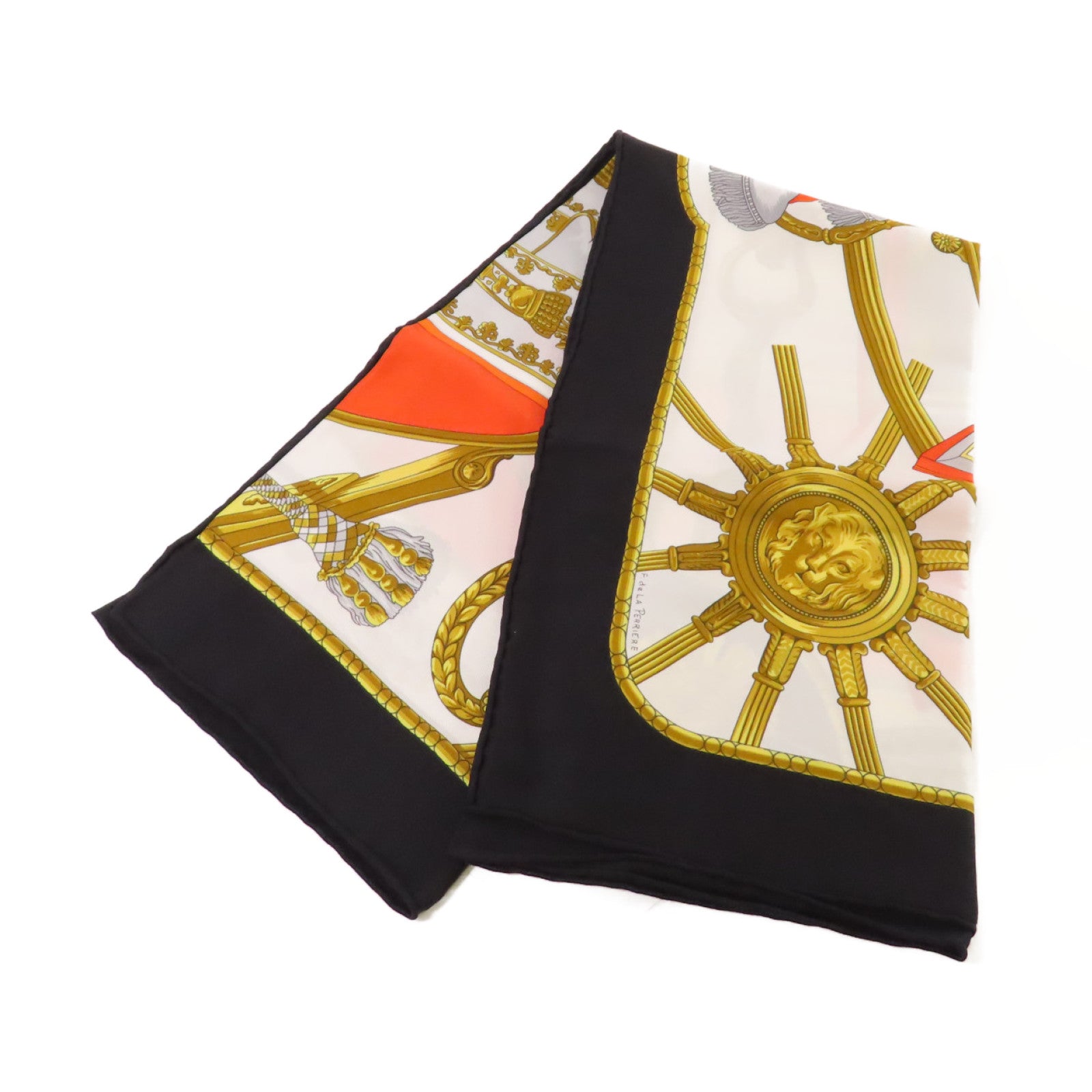 HERMES 【激減優惠】絲質65x65 Scarf絲巾白色/黑色/橙色/彩色