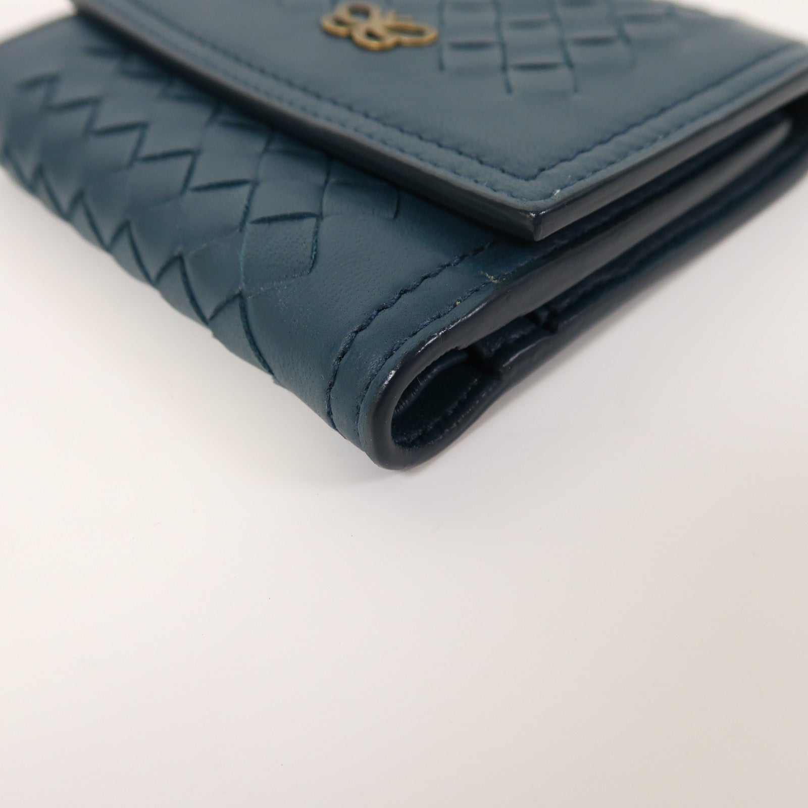 BOTTEGA VENETA 織紋羊皮皮革Wallet錢包銀色