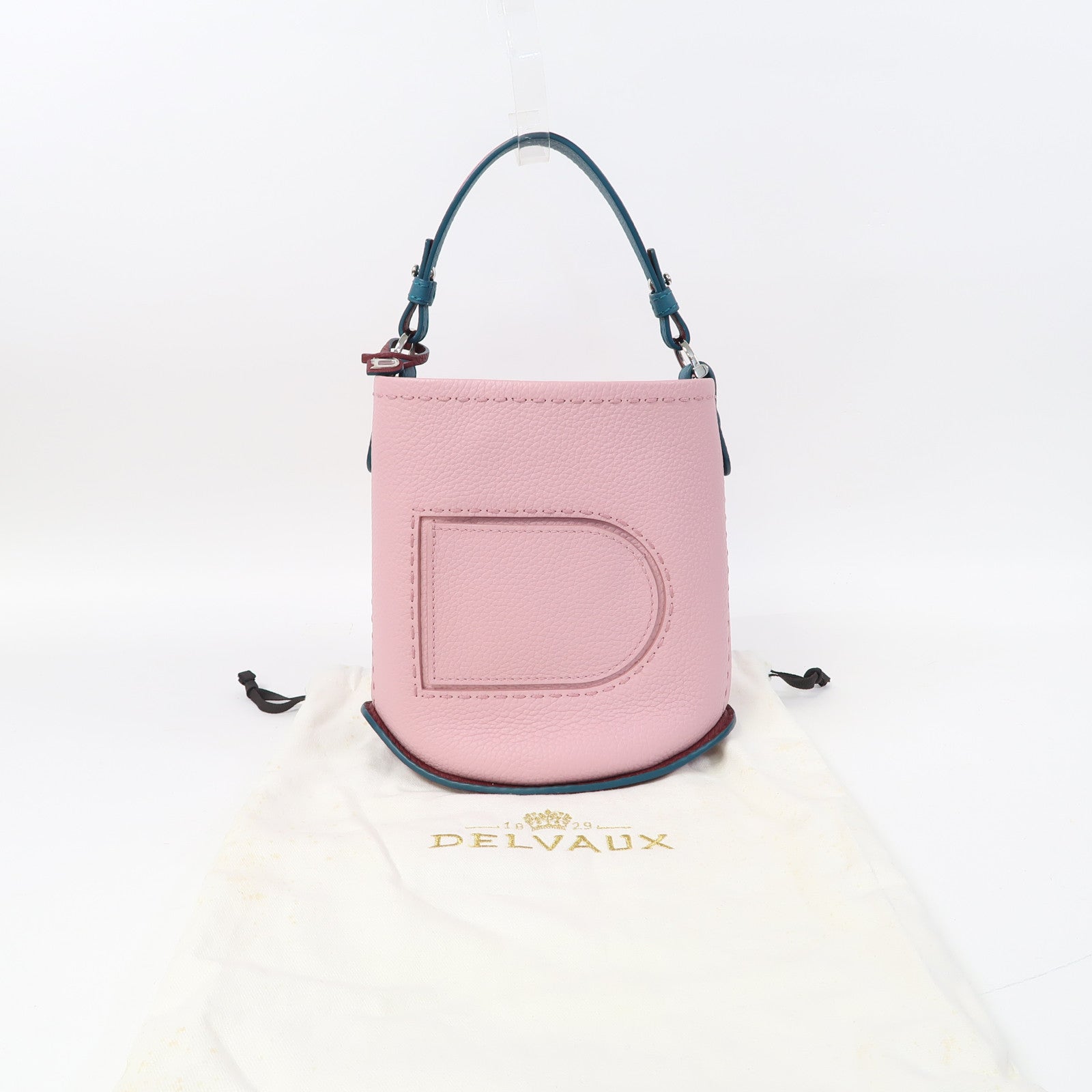 SELECTION 【激減優惠】Taurillon Soft Pin Mini Bucket銀扣手挽袋粉紅色/綠色