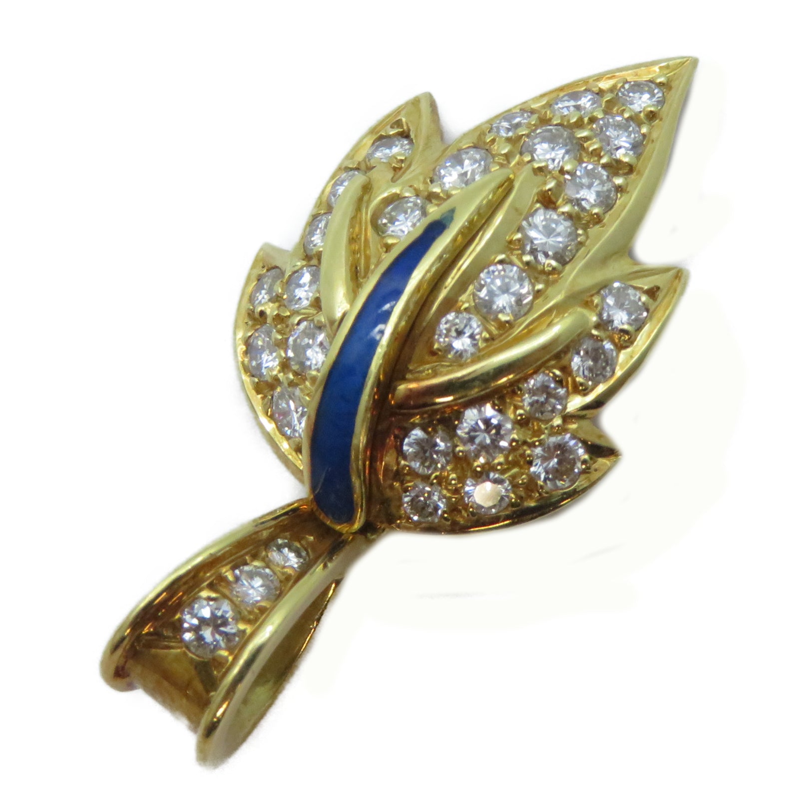 Chaumet 18K黃金Diamond Pendant Top鑽石吊墜