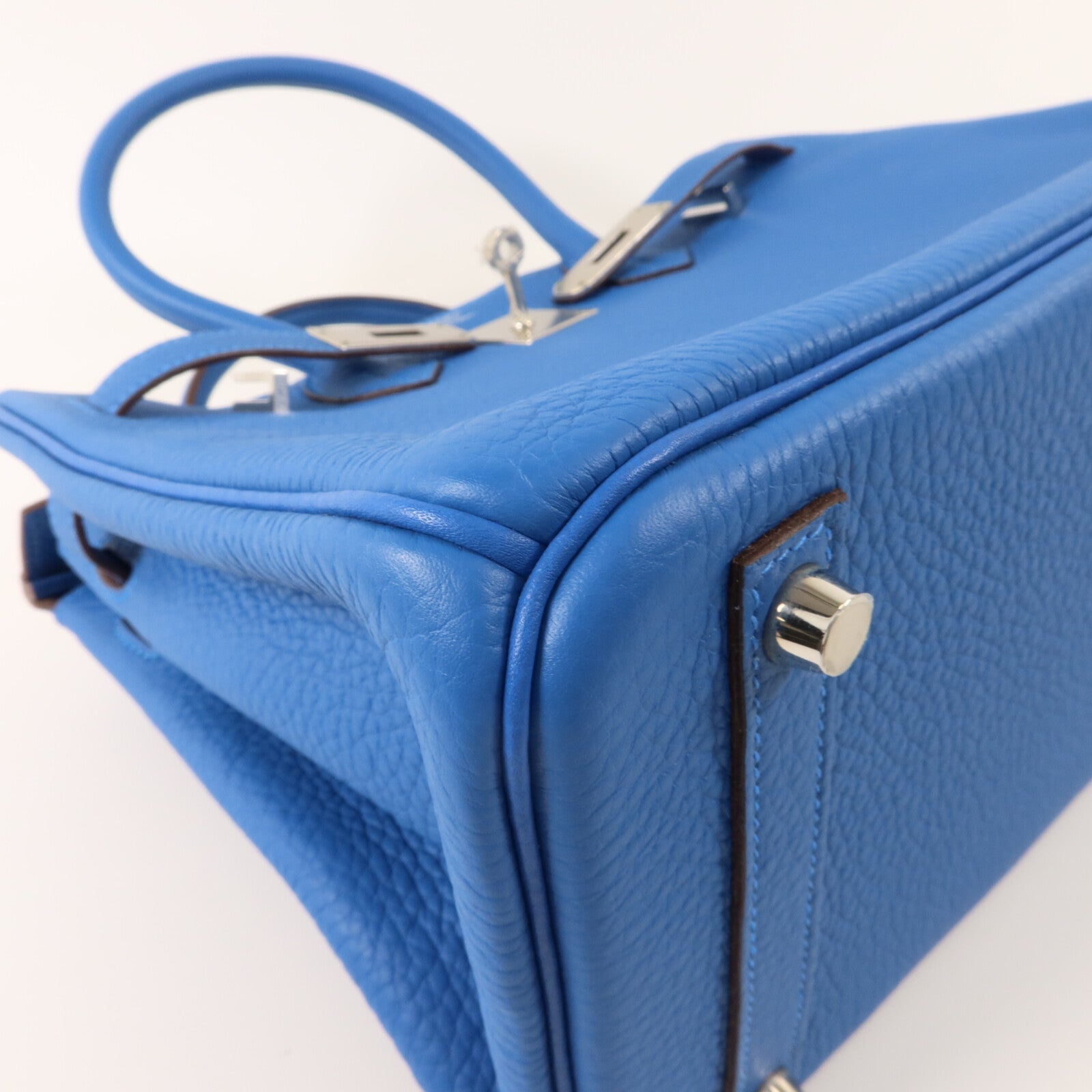 HERMES Togo皮革Birkin 30手挽袋Bleu Zanzibar
