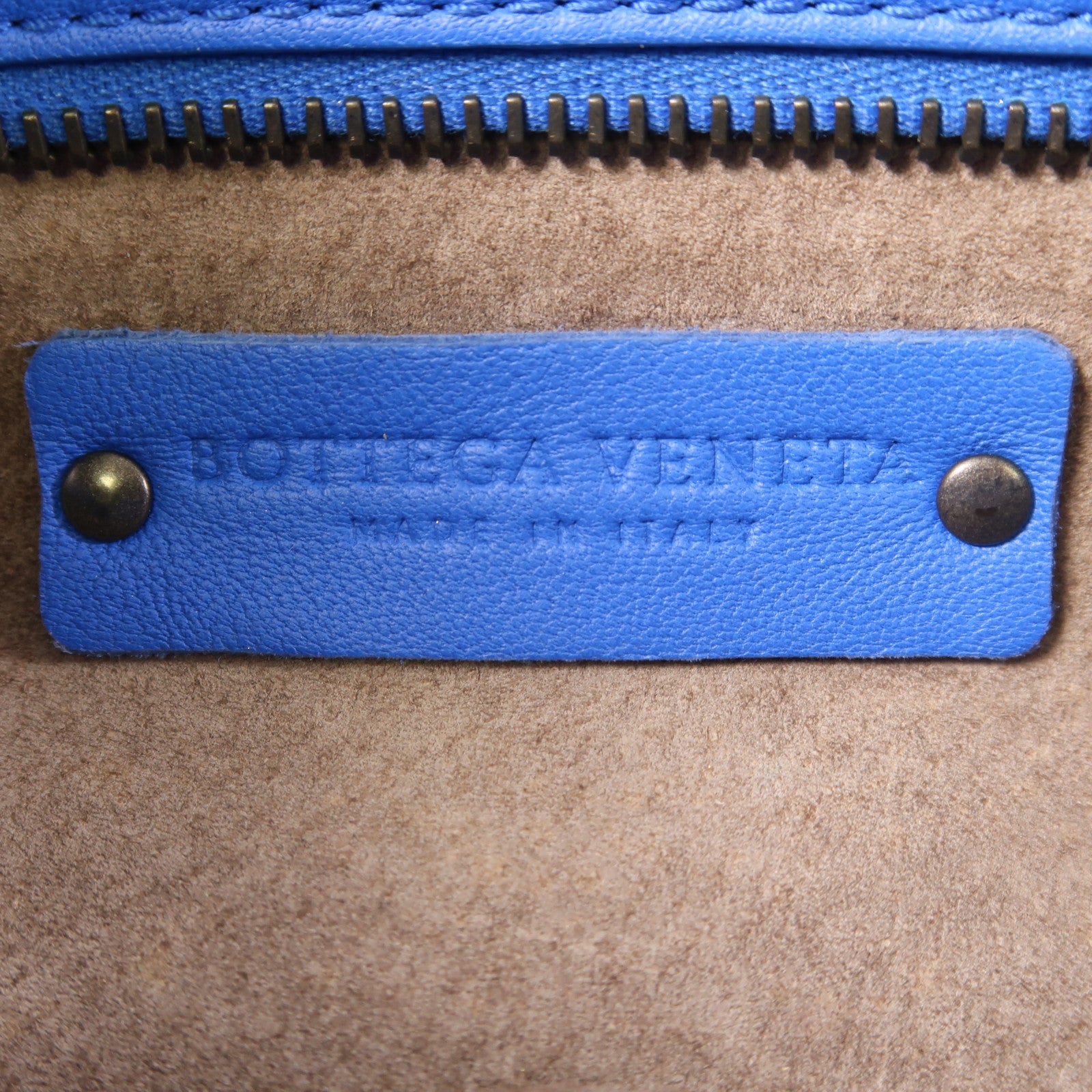 BOTTEGA VENETA BV 2 Way Shoulder Bag Calfskin Leather Blue