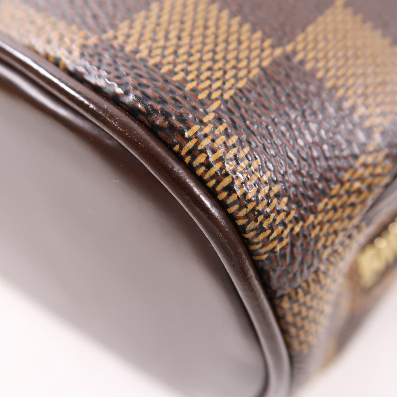 LOUIS VUITTON Damier Sarria Mini金扣手挽肩背兩用袋棕色