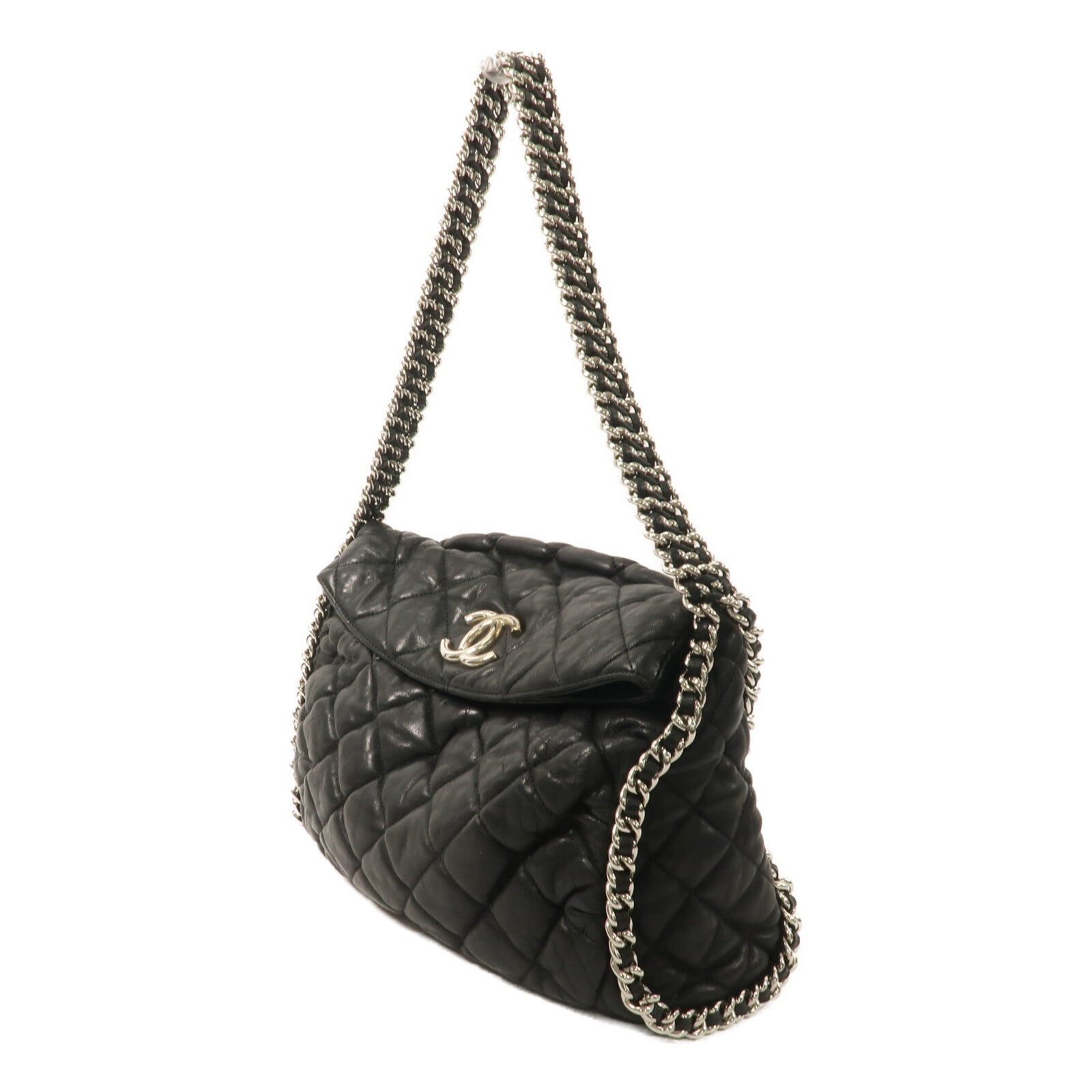 CHANEL 牛皮皮革Chain Shoulder鏈帶肩背袋