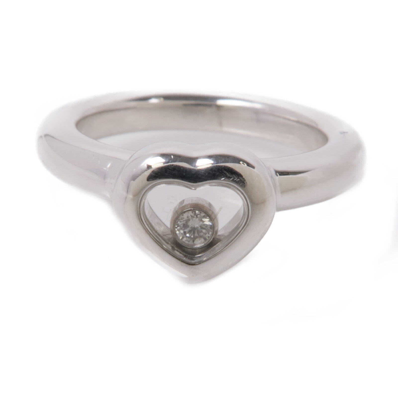 Chopard 18K白金Happy Diamond Ring鑽石戒指US#5