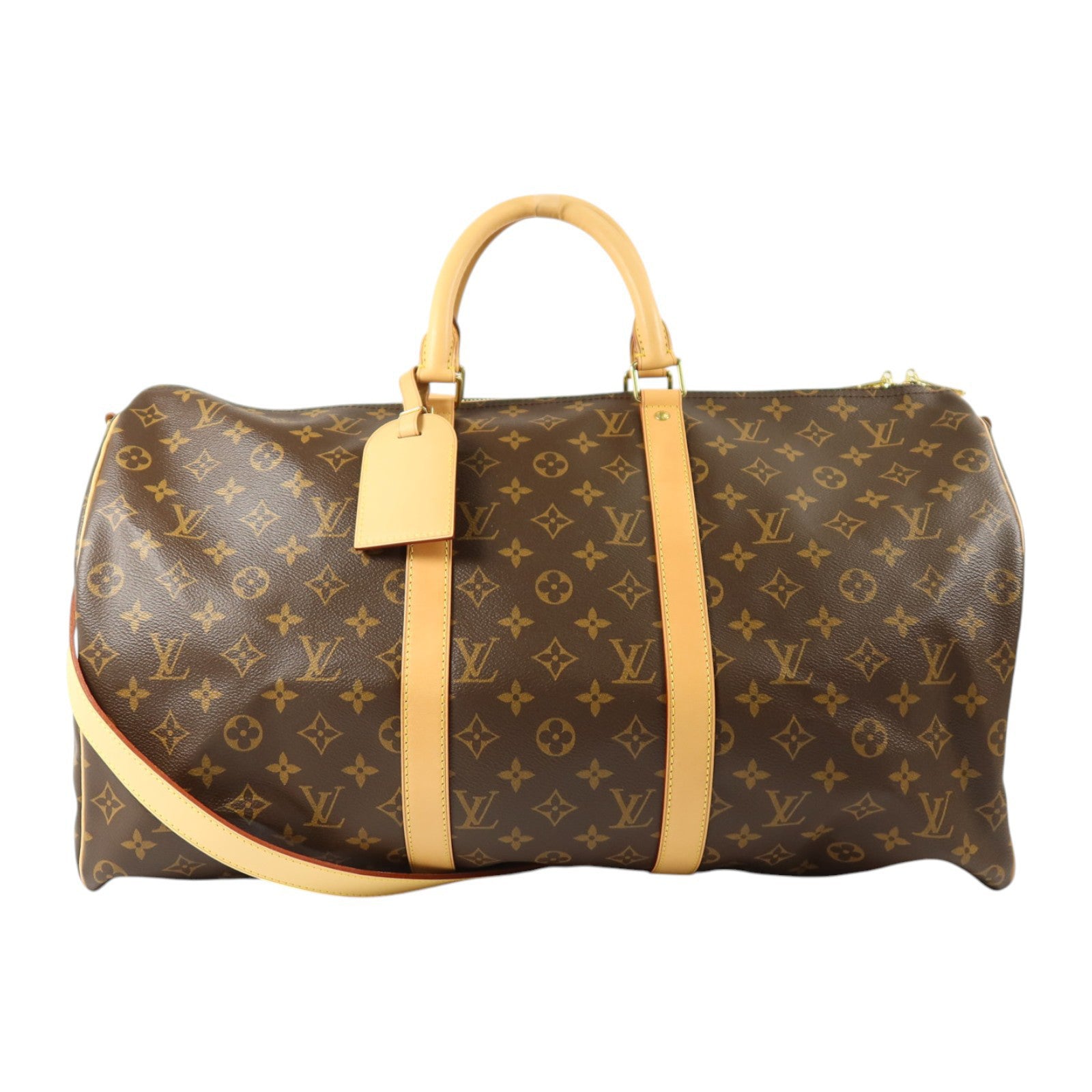 LOUIS VUITTON Monogram Keepall 50 Bandoulie金扣手挽肩背兩用袋