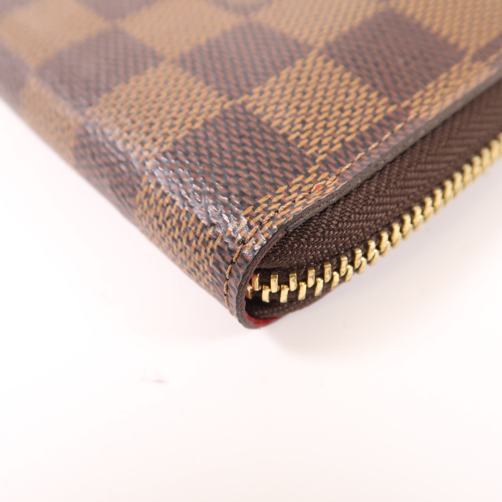 LOUIS VUITTON Damier Clemence Wallet金扣長錢包