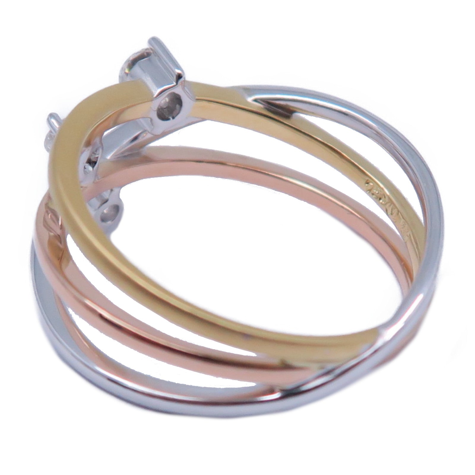 JEWELRY 【激減優惠】18K白金/黃金/玫瑰金Diamond Ring 0.12ct/0.13ct鑽石戒指US#8