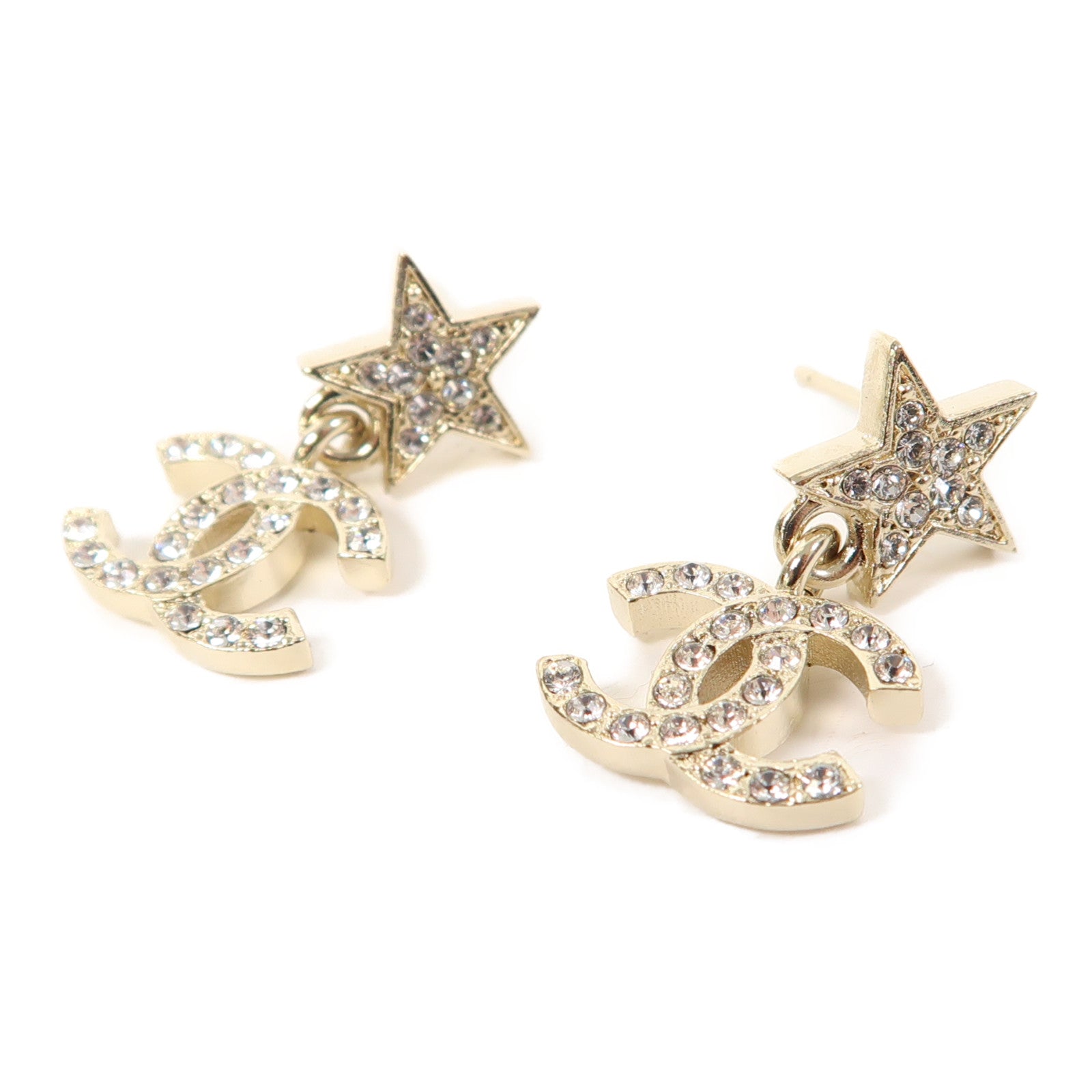 CHANEL 金屬Earrings耳環金色