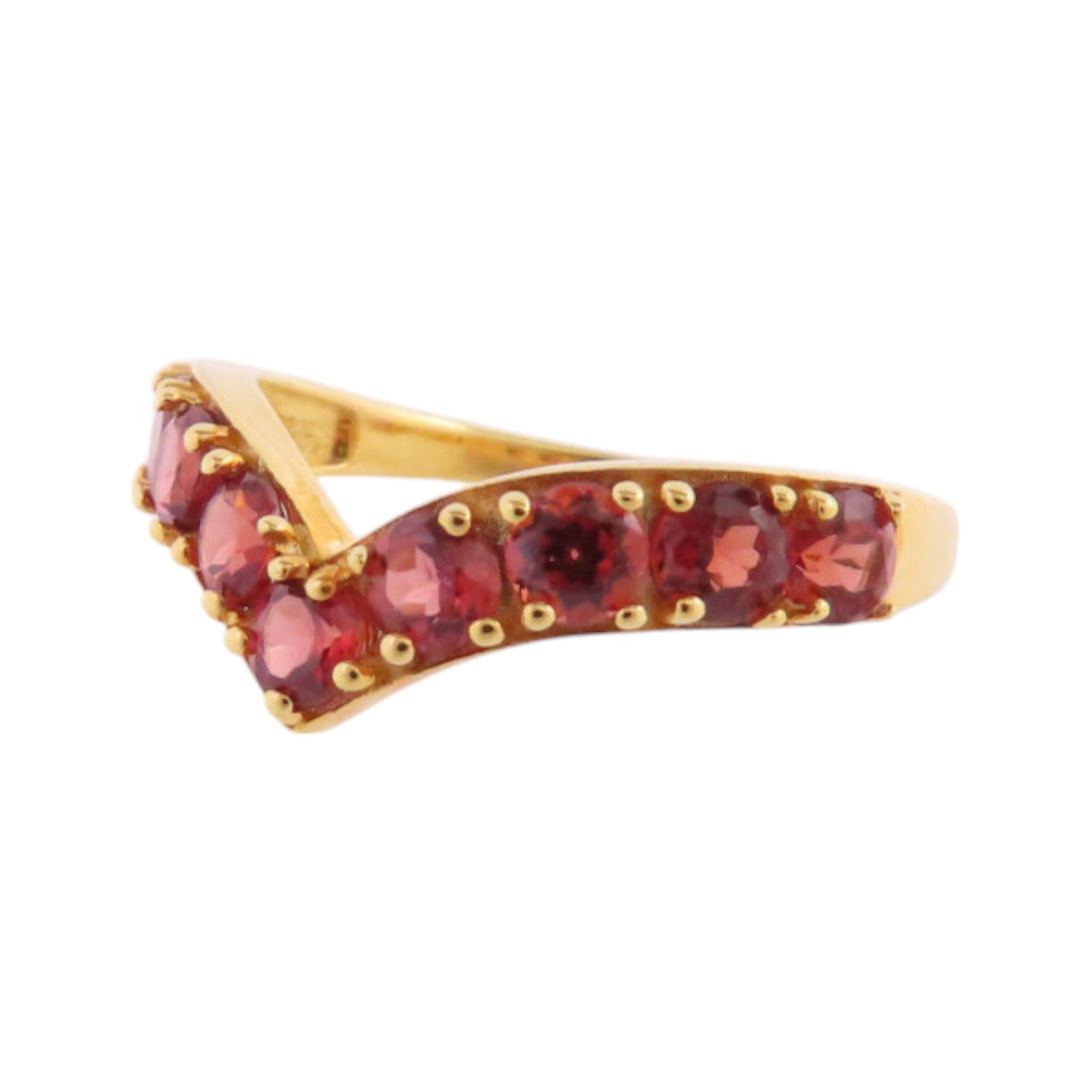 JEWELRY 18K玫瑰金/石榴寶石Garnet Ring戒指US#6.75
