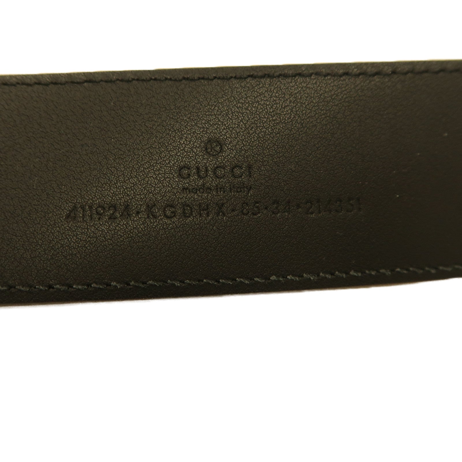 GUCCI PVC GG Supreme Belt銀扣皮帶黑色