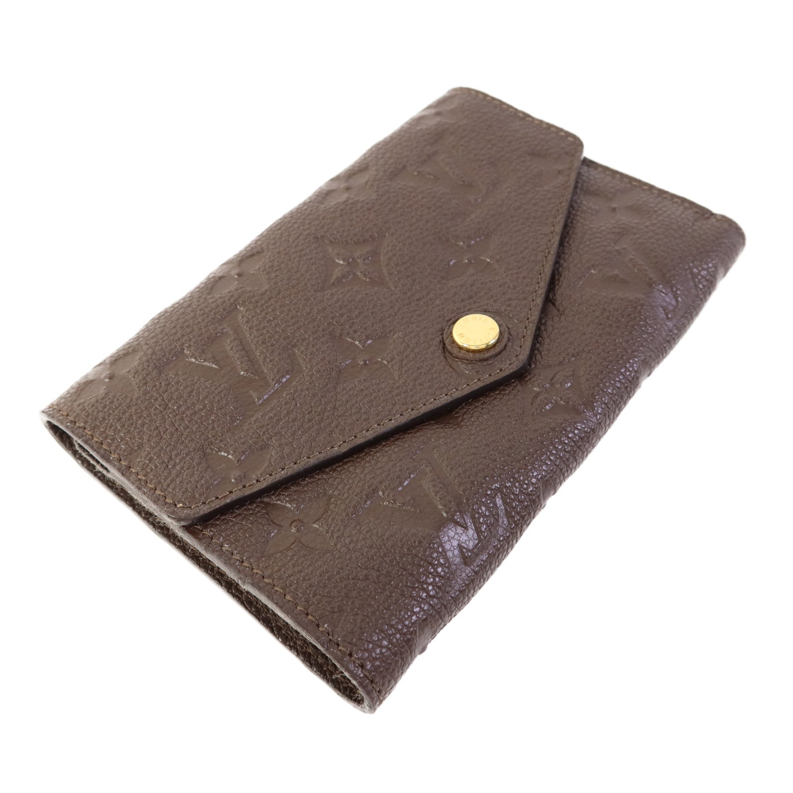 LOUIS VUITTON Monogram Empreinte Compact Curieuse Trifold Wallet金扣錢包
