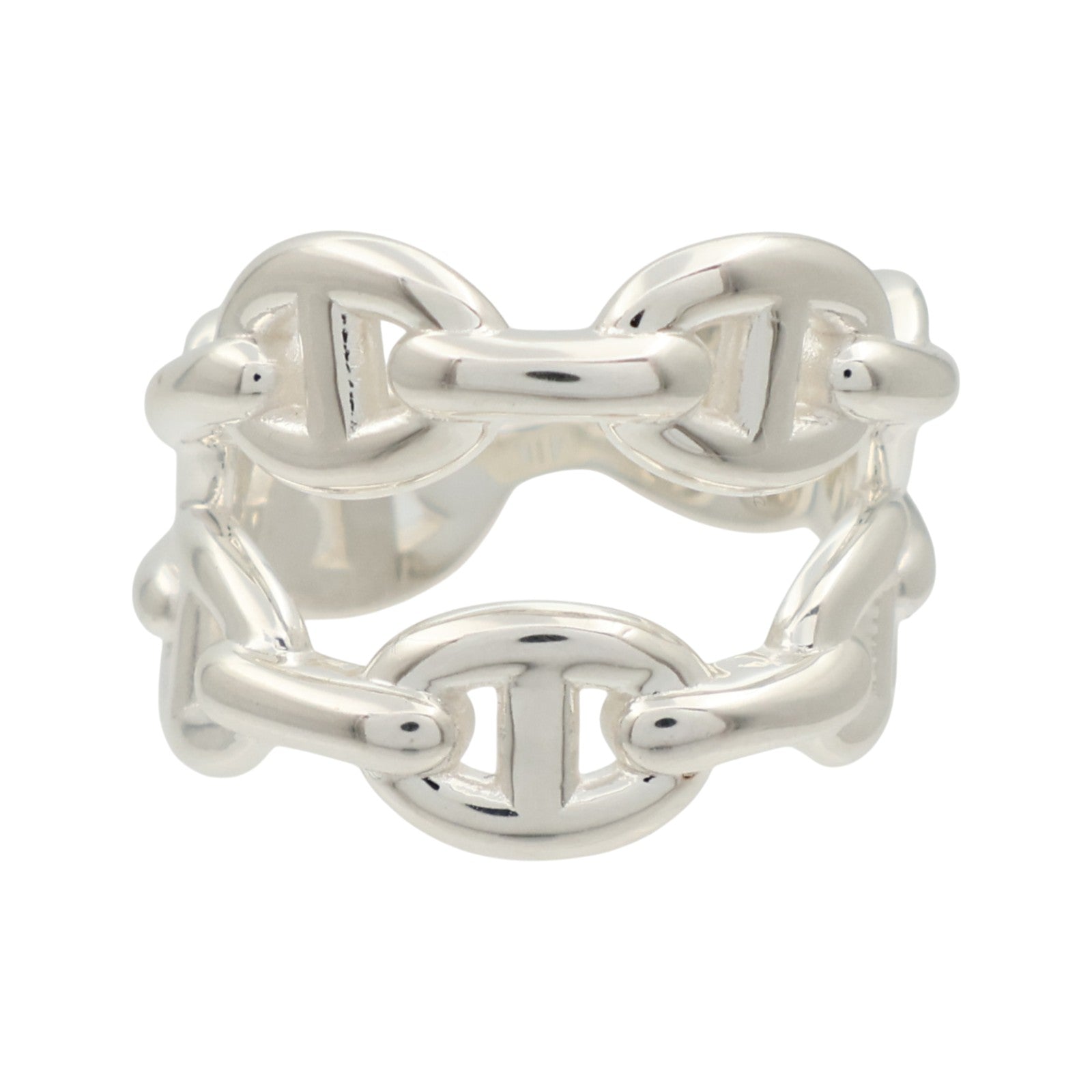 HERMES 925純銀Chaine d'ancre Enchainee Ring戒指