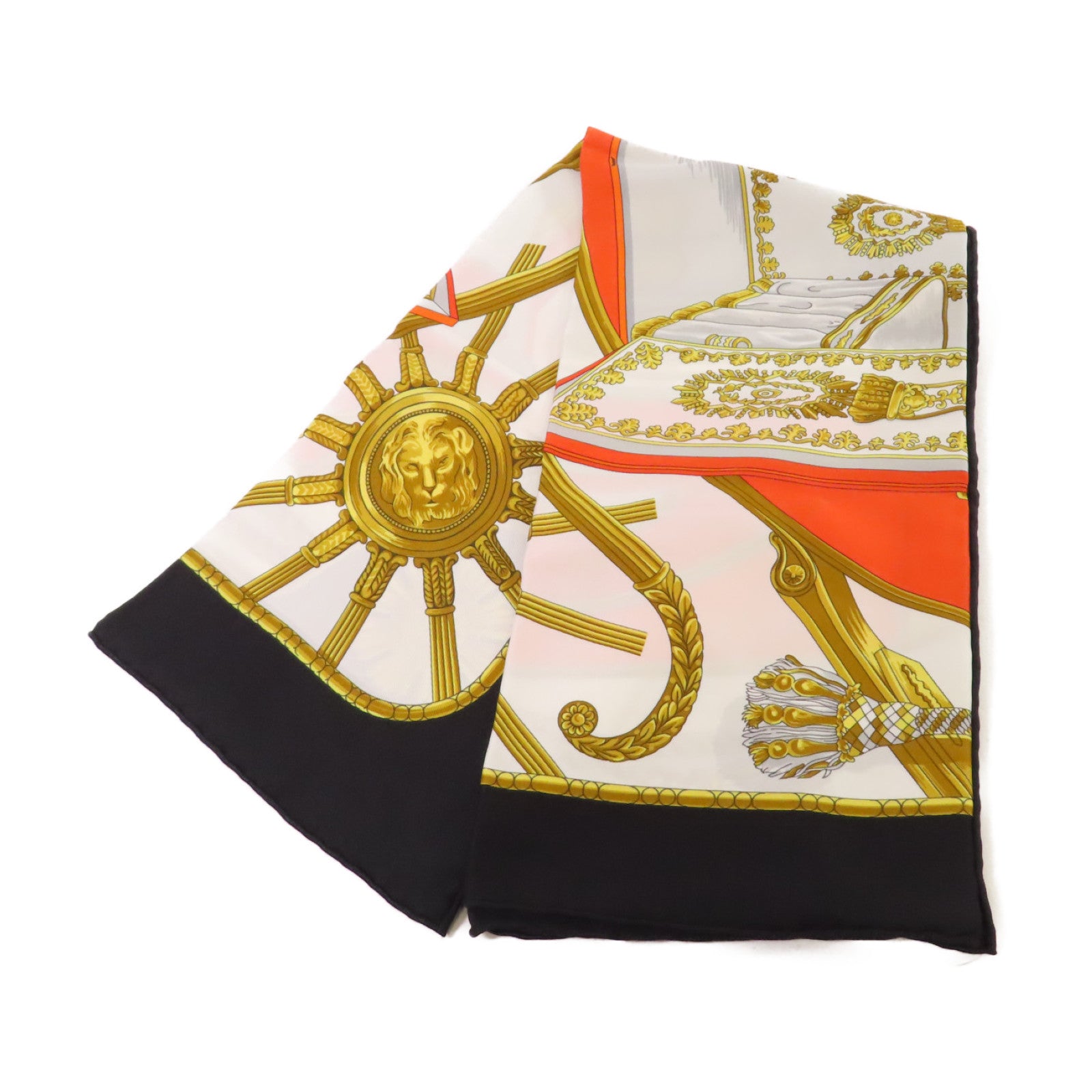 HERMES 【激減優惠】絲質65x65 Scarf絲巾白色/黑色/橙色/彩色