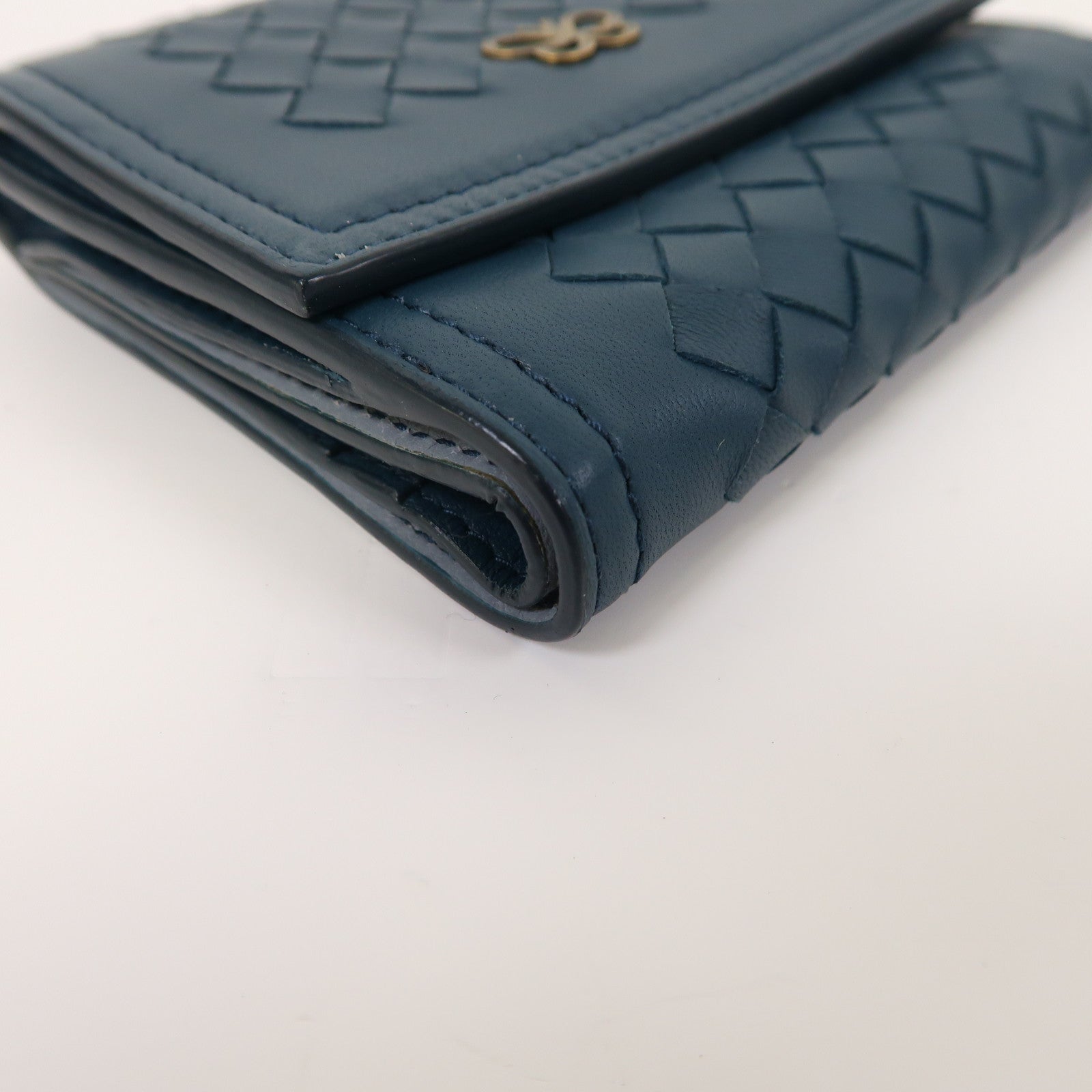 BOTTEGA VENETA 織紋羊皮皮革Wallet錢包銀色
