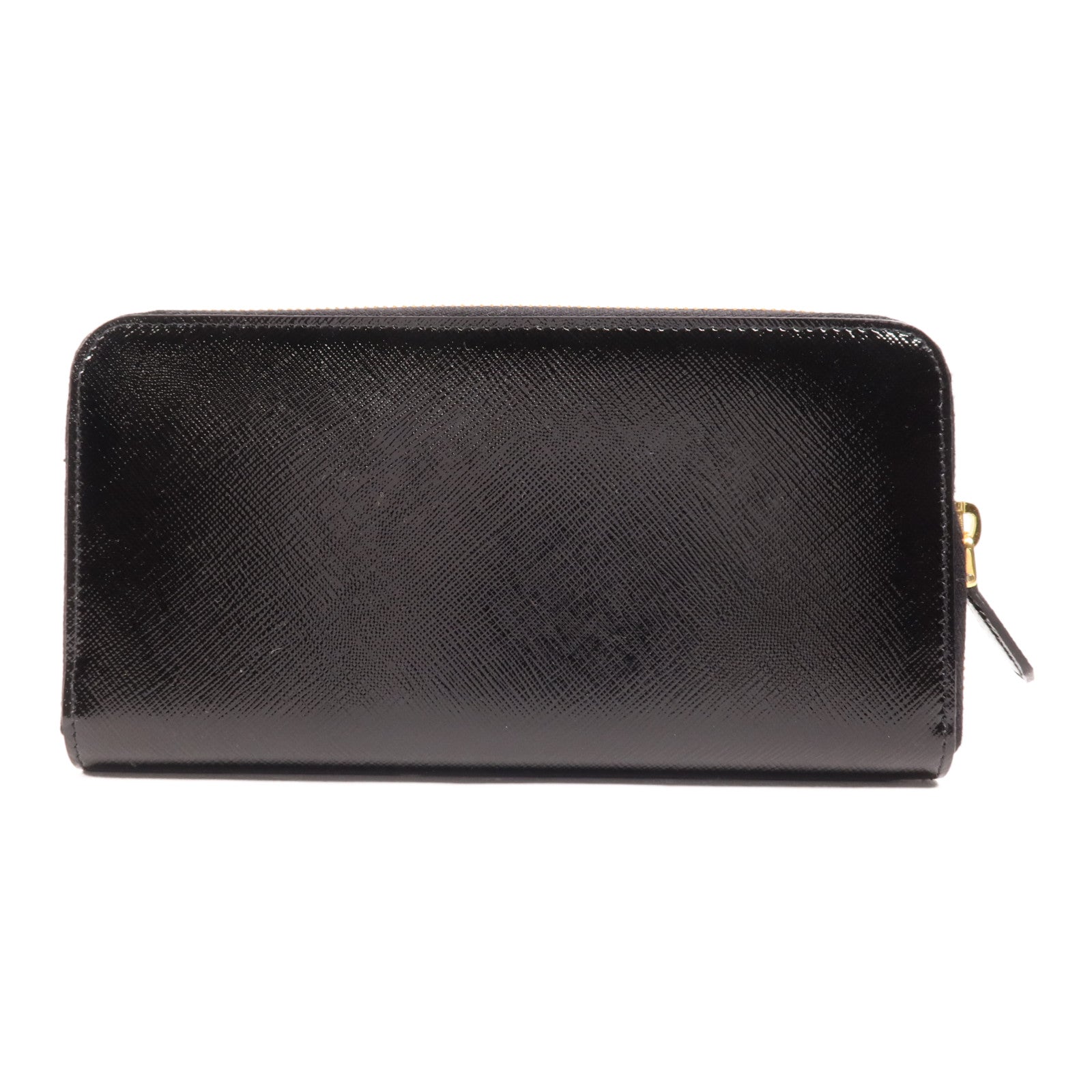 PRADA 漆皮皮革Long Wallet金扣長錢包