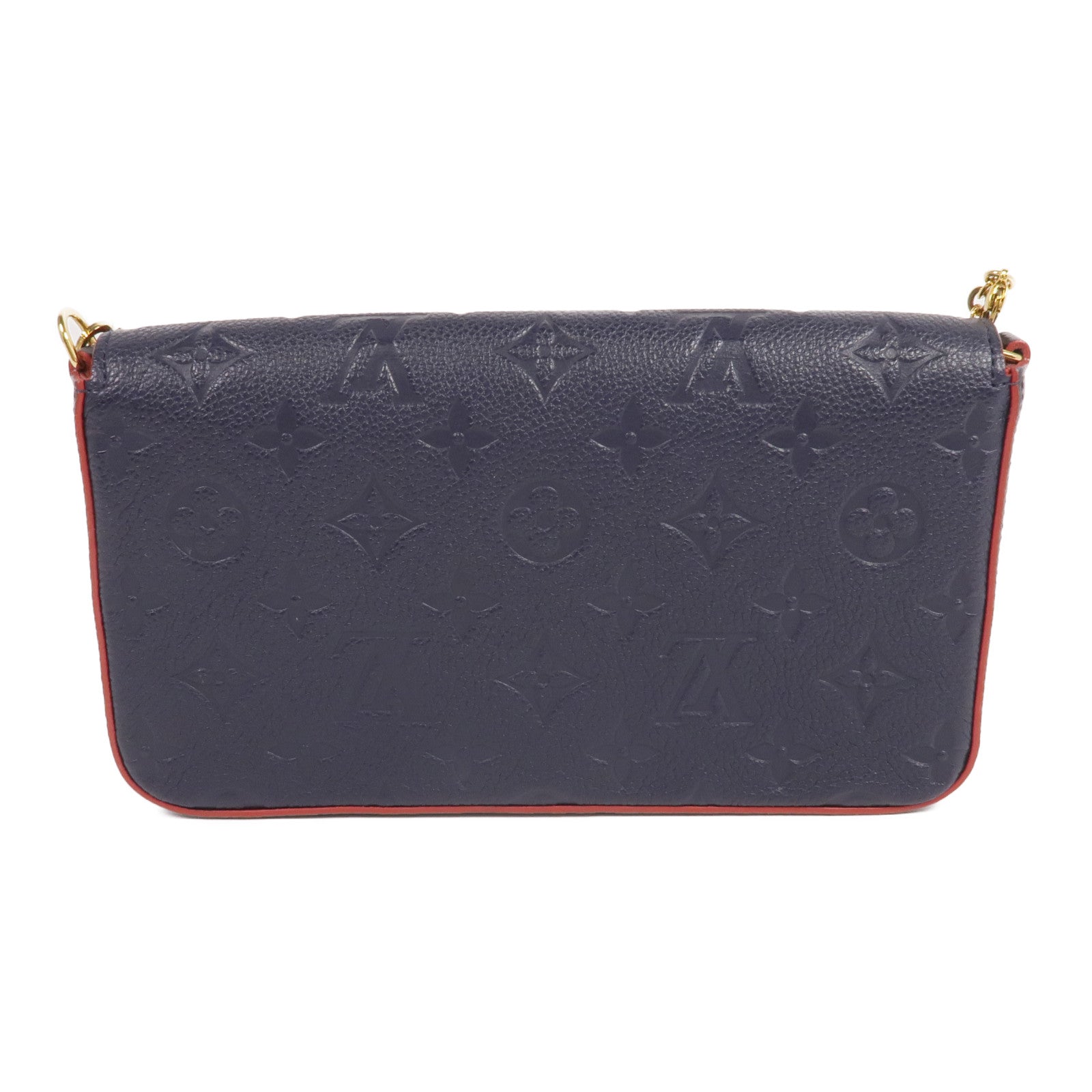 LOUIS VUITTON Monogram Empreinte Felicie Pochette金扣鏈帶肩背袋