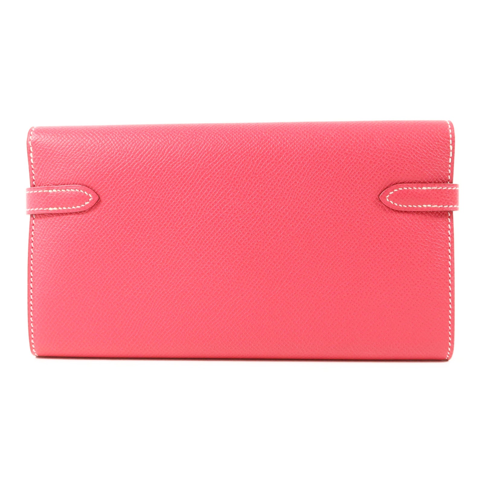 HERMES Epsom皮革Kelly Wallet長錢包Rose Tyrien