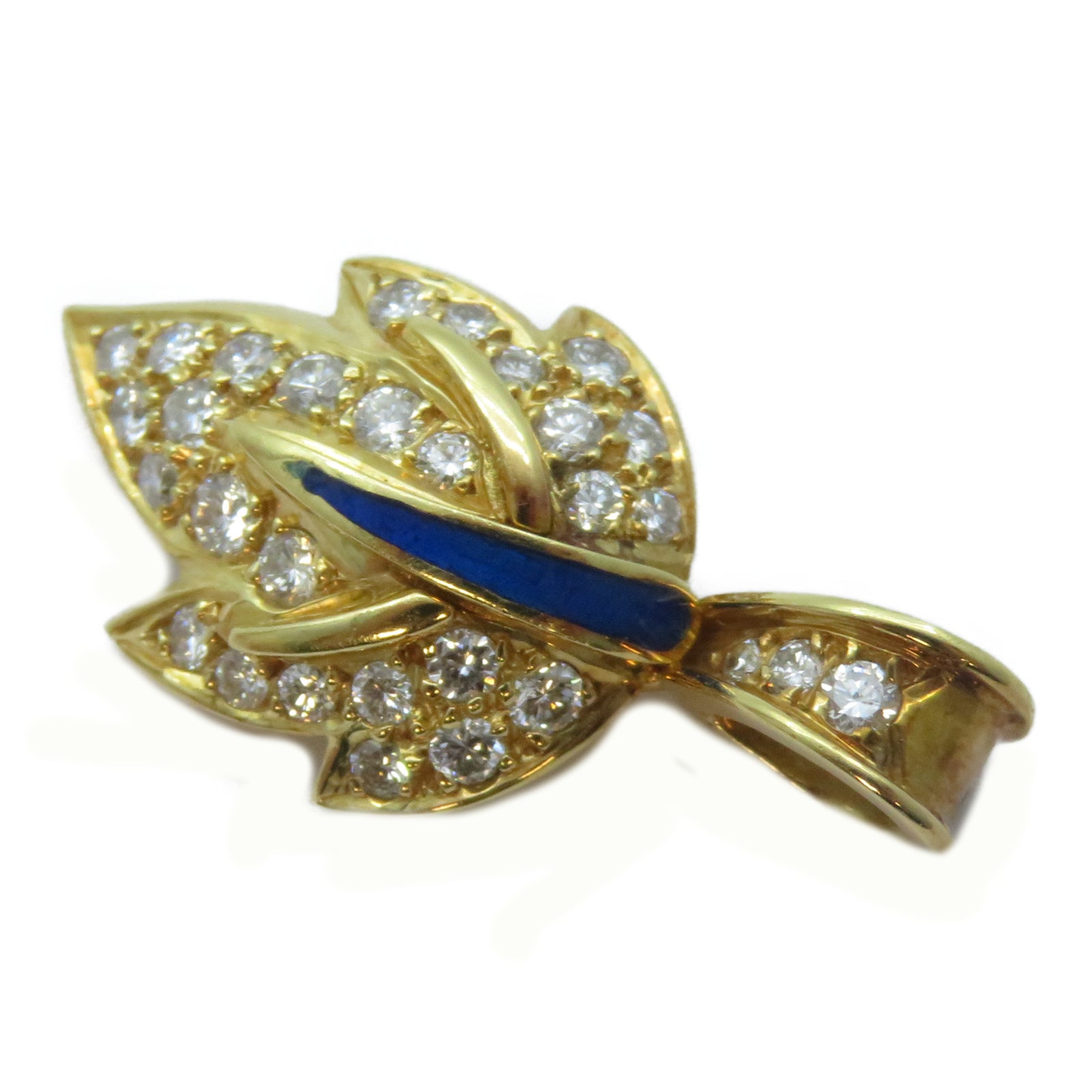 Chaumet 18K黃金Diamond Pendant Top鑽石吊墜