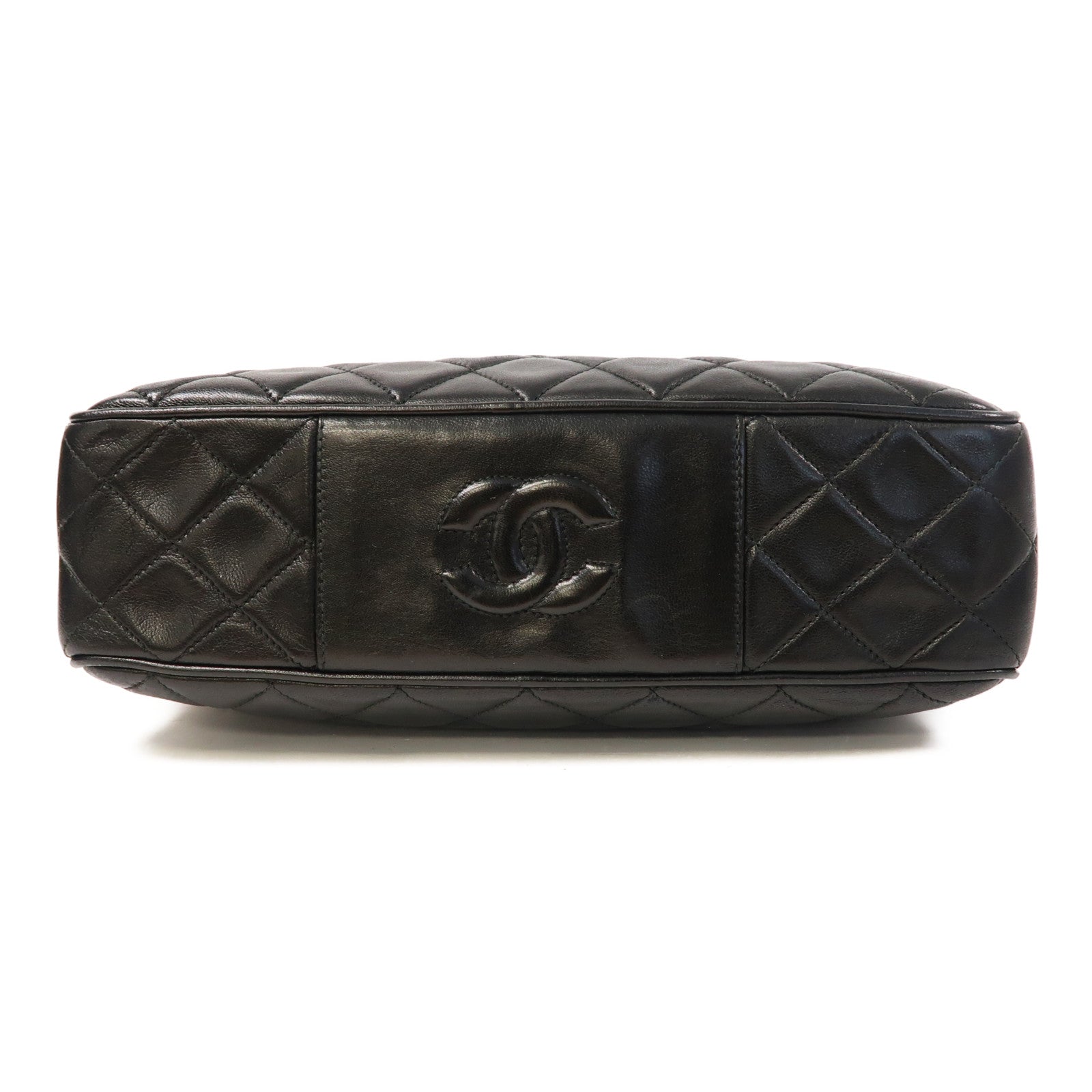 CHANEL 【激減優惠】菱格羊皮皮革Vintage Shoulder Bag金扣肩背袋黑色