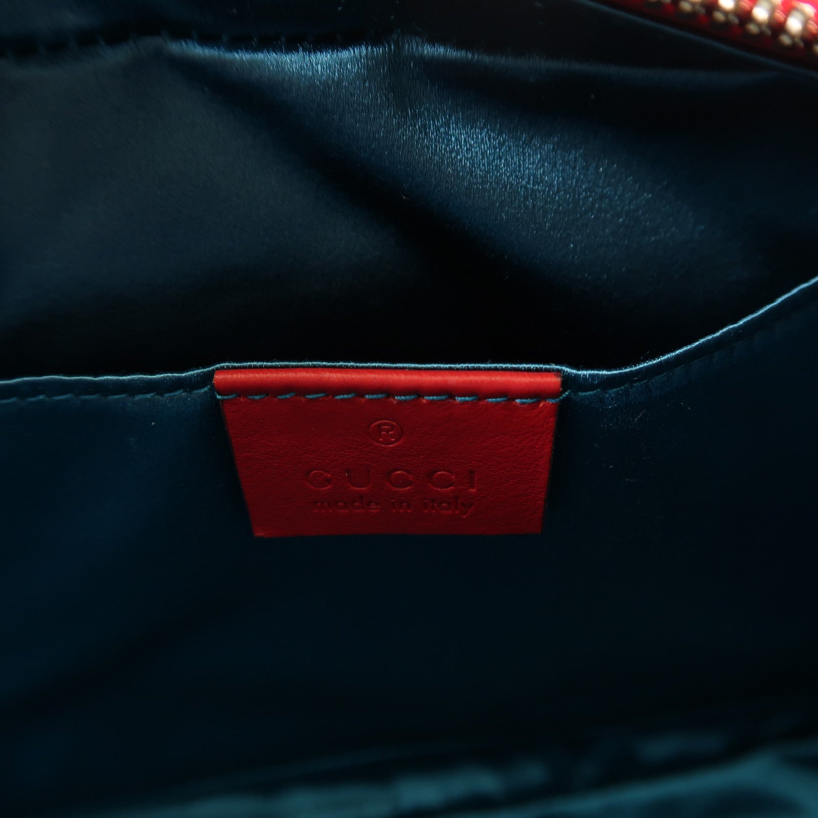 GUCCI GHW GG Marmont Small Chain Shoulder Bag Velvet 447632 Red