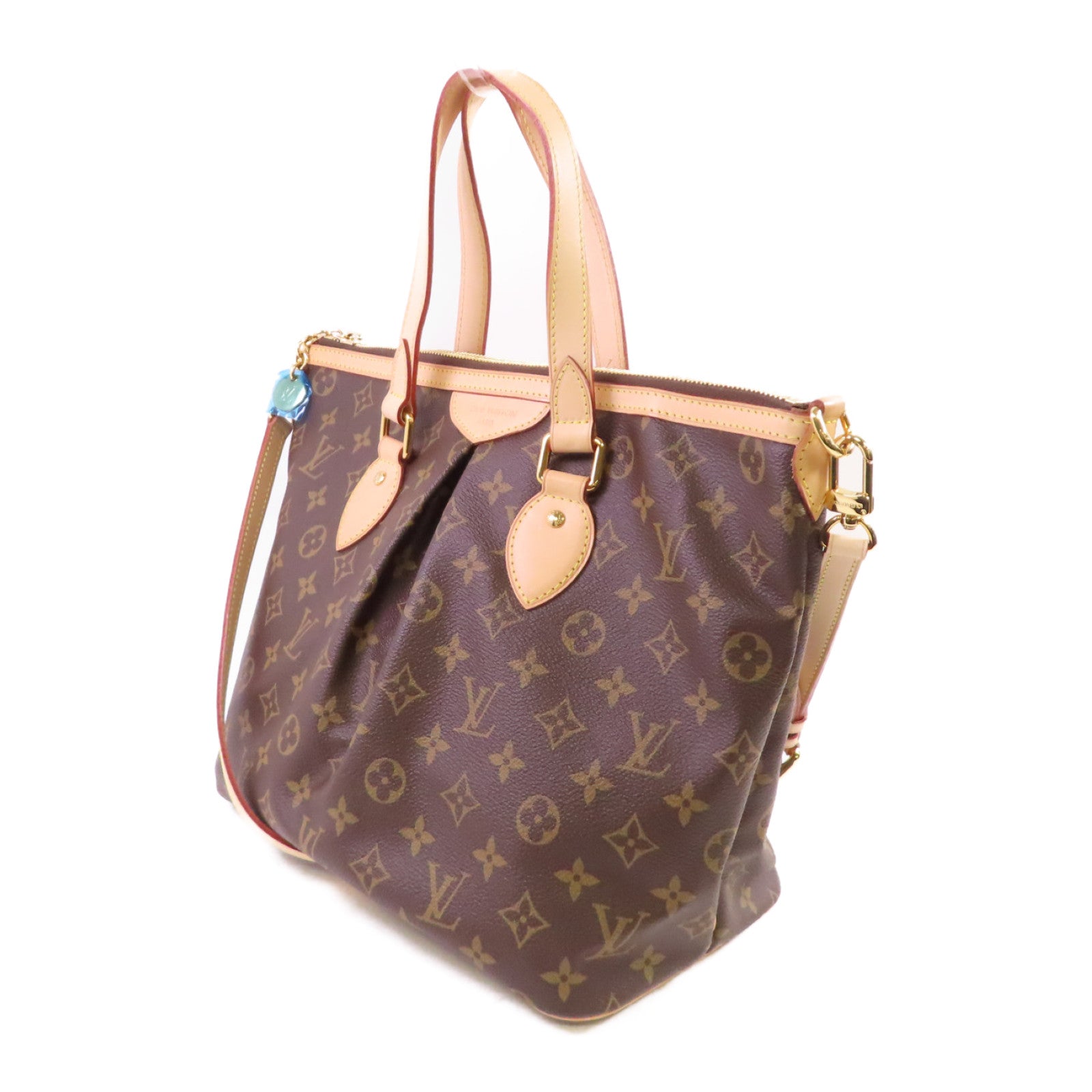 LOUIS VUITTON Monogram Palermo PM 2Way Shoulder Bag金扣手挽肩背兩用袋啡色