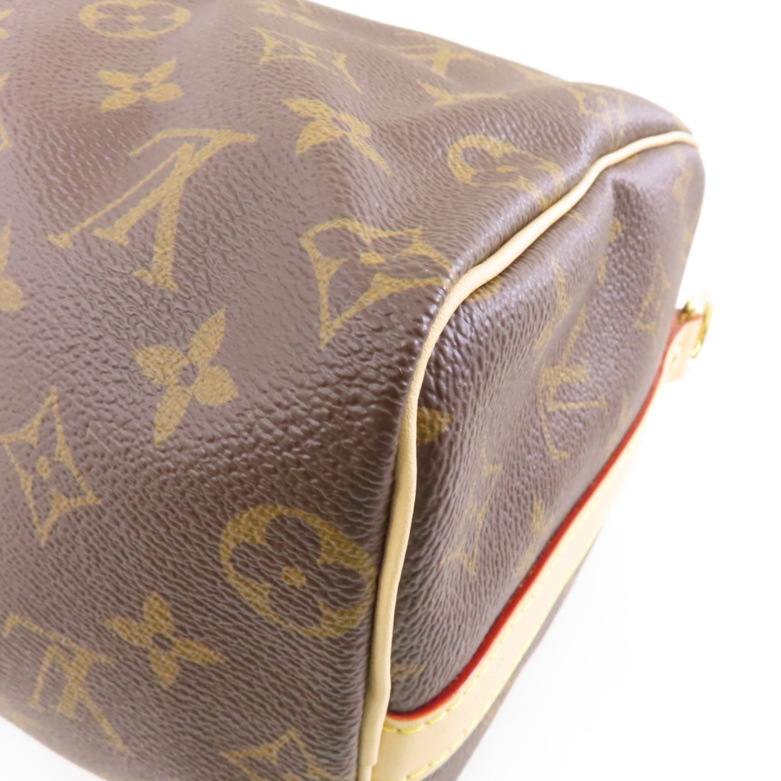LOUIS VUITTON Monogram Speedy Bandouliere 25金扣手挽肩背兩用袋棕色