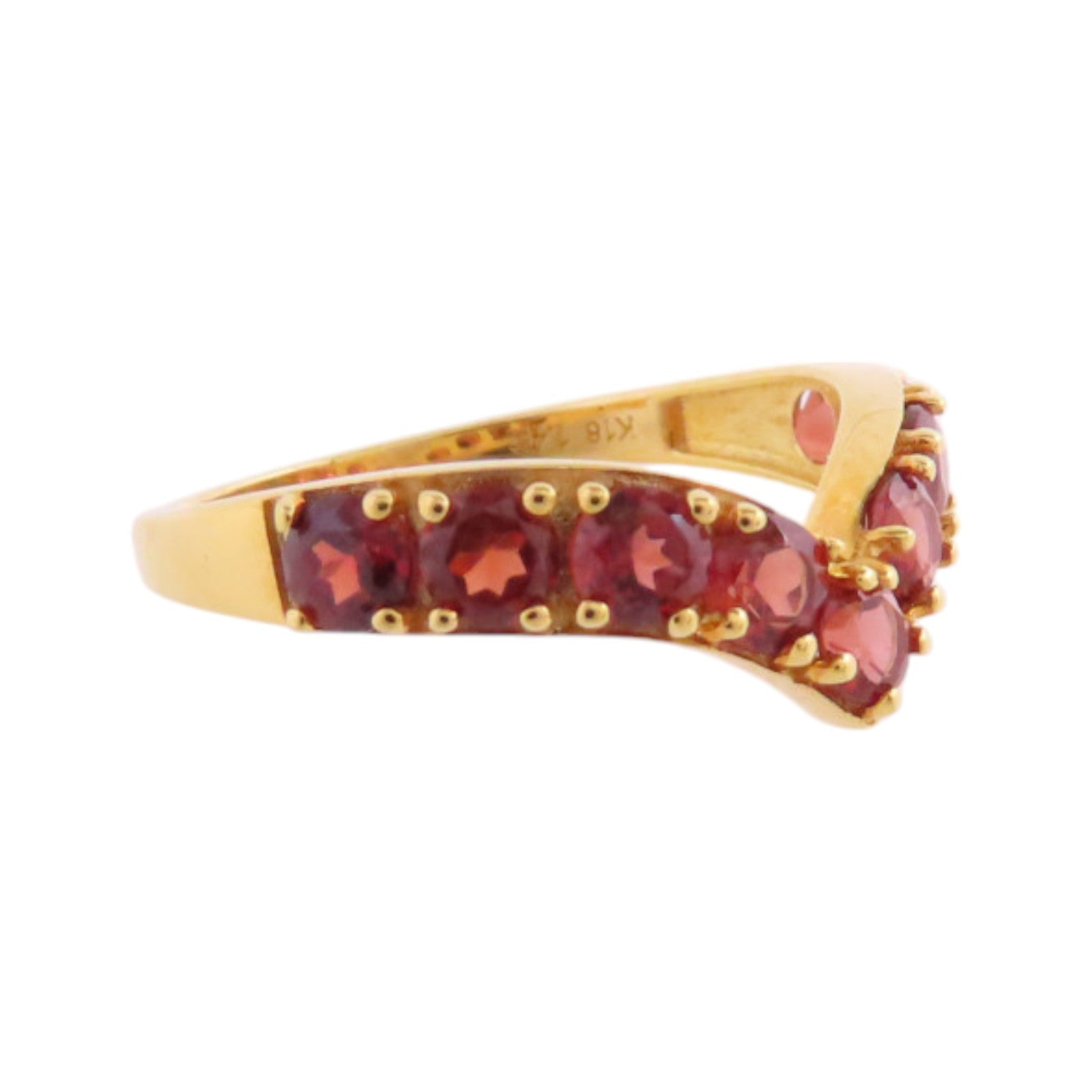 JEWELRY 18K玫瑰金/石榴寶石Garnet Ring戒指US#6.75