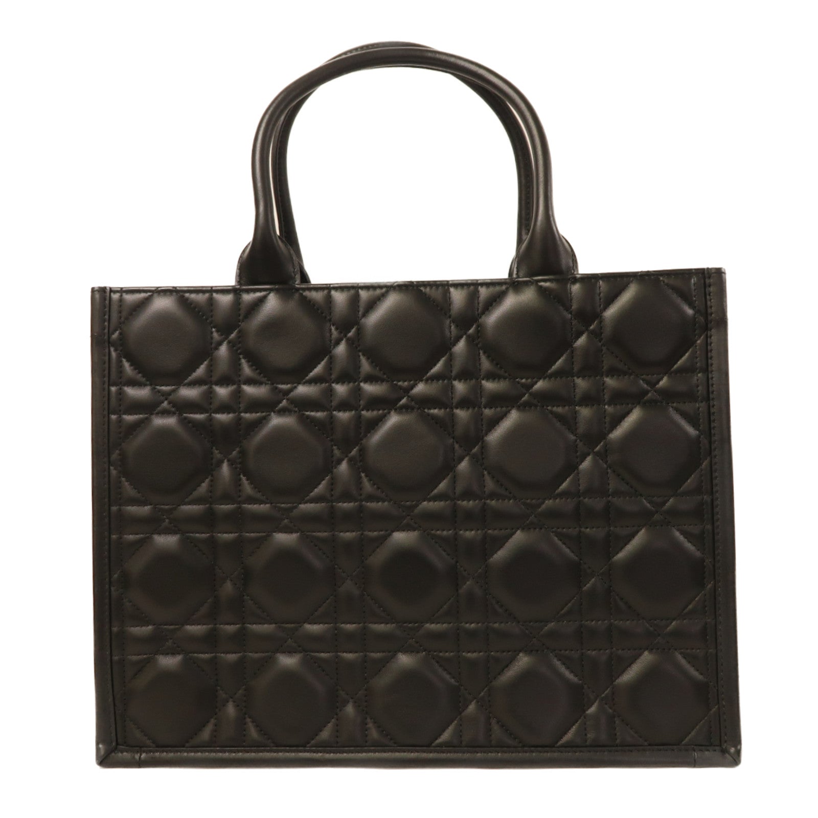 Dior 牛皮皮革Medium Book Tote金扣手挽肩背兩用袋黑色