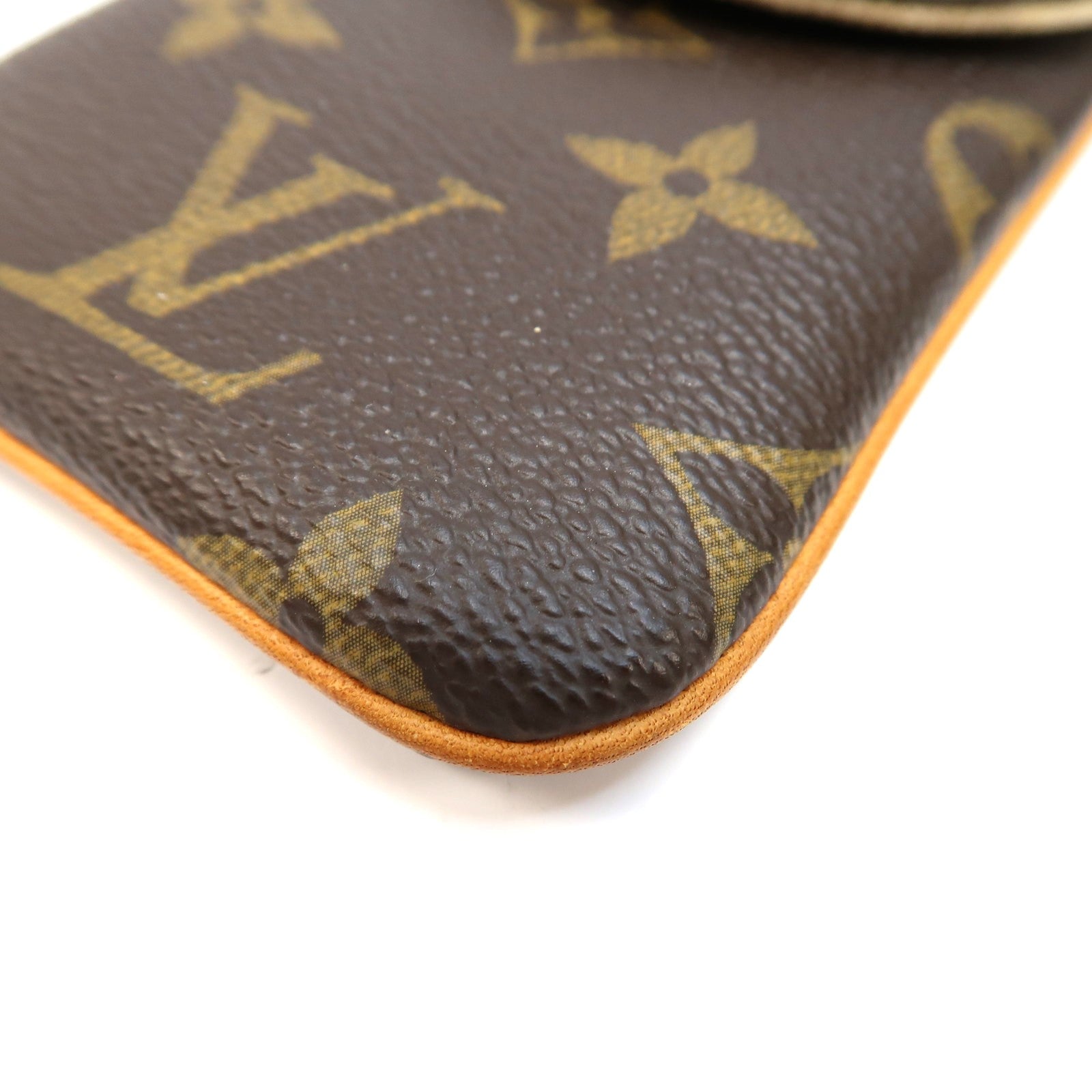 LOUIS VUITTON Monogram Phone Case金扣手機殼棕色