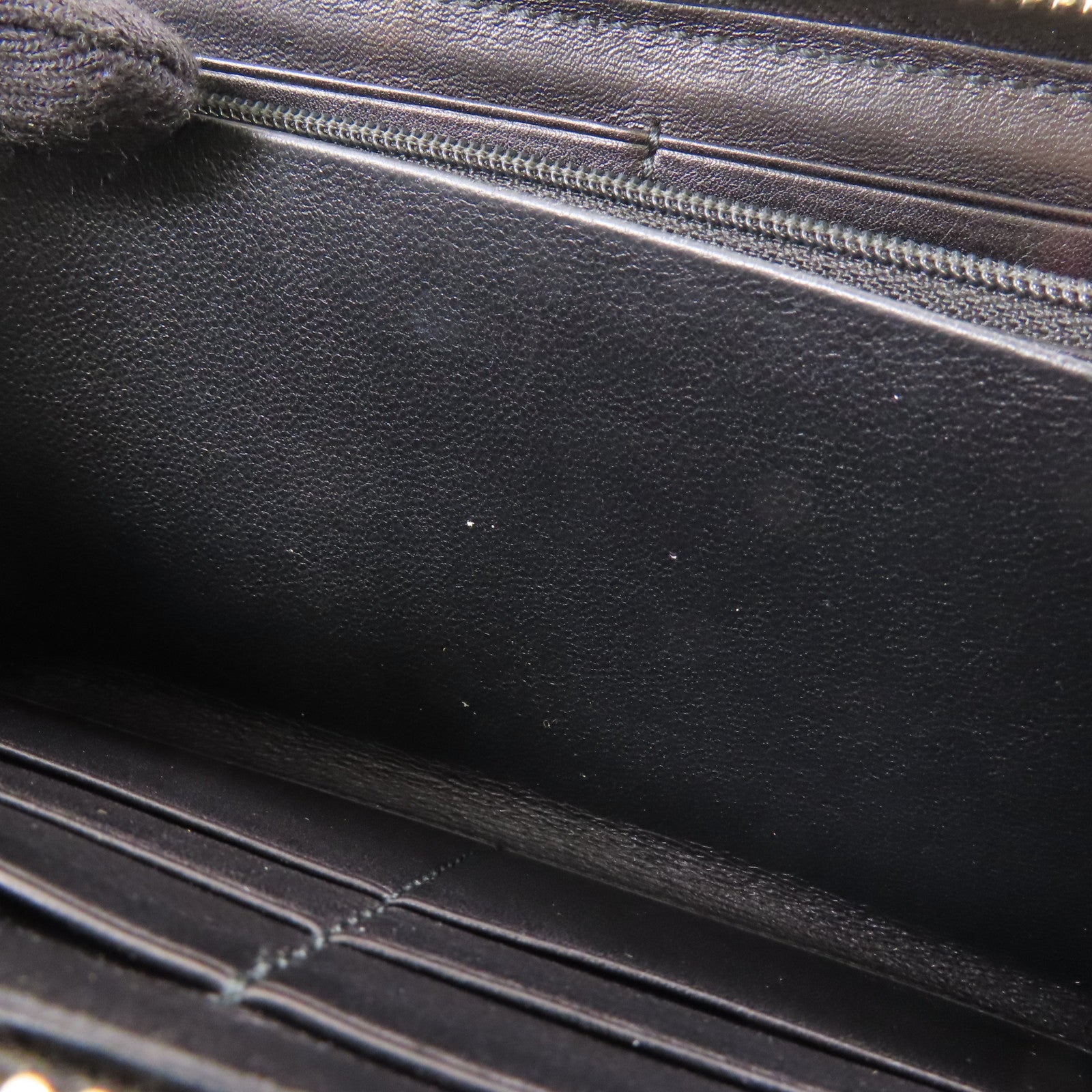 GUCCI GG SHW Zipper Long Wallet 233025 Calfskin Leather Black