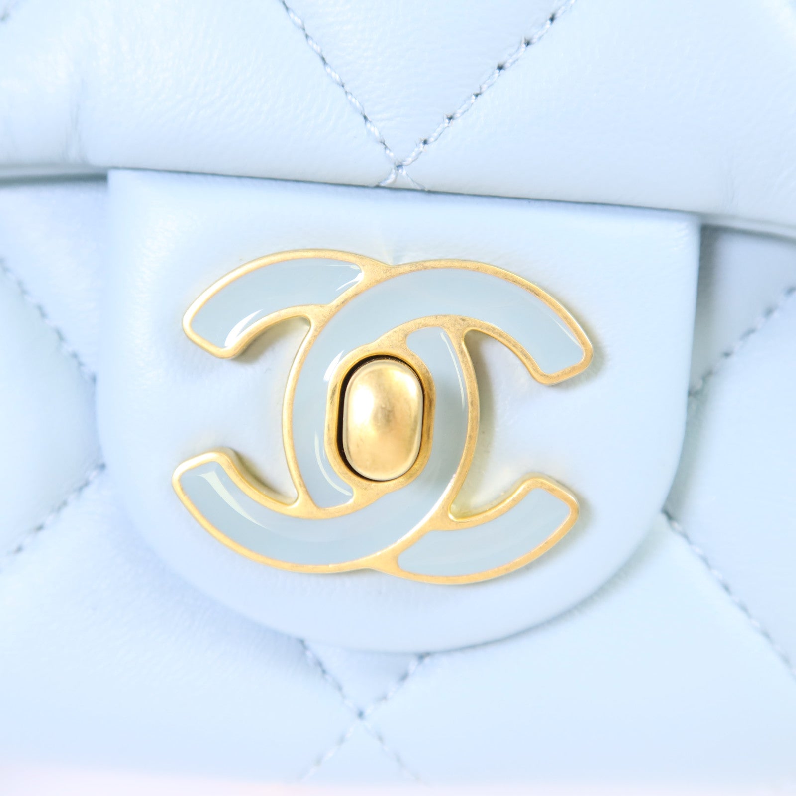 CHANEL 羊皮皮革Chain Shoulder Bag金扣鏈帶肩背袋