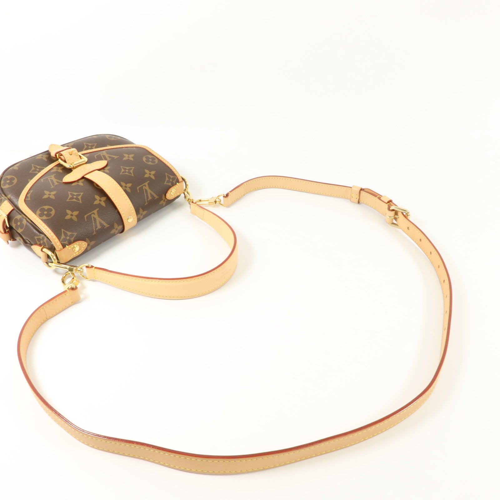 LOUIS VUITTON Monogram Saumur BB金扣手挽肩背兩用袋