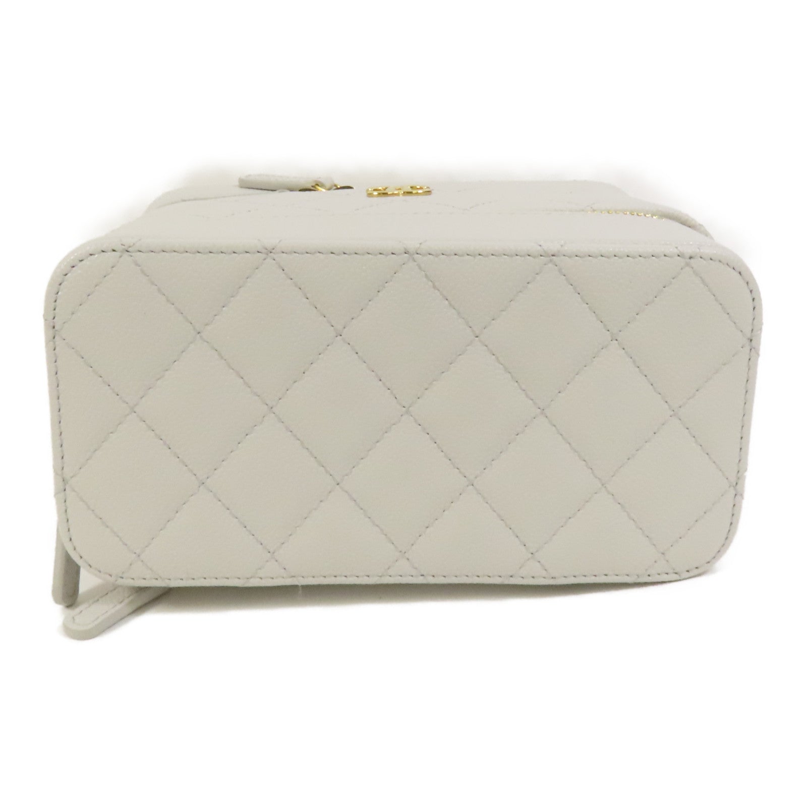 CHANEL 【激減優惠】牛皮皮革Vanity Case金扣手挽肩背兩用袋