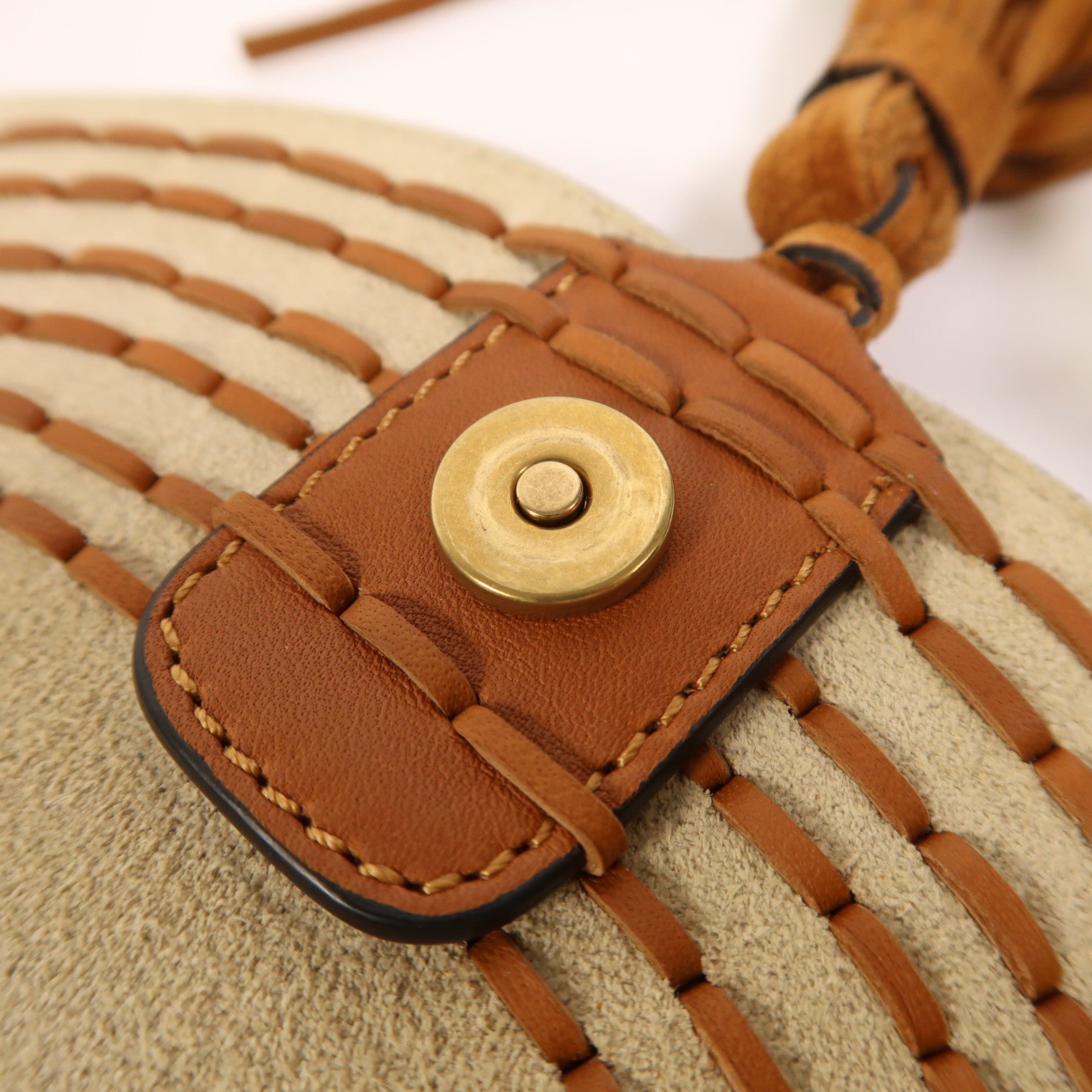 Chloe 牛皮皮革Hudson金扣肩背袋