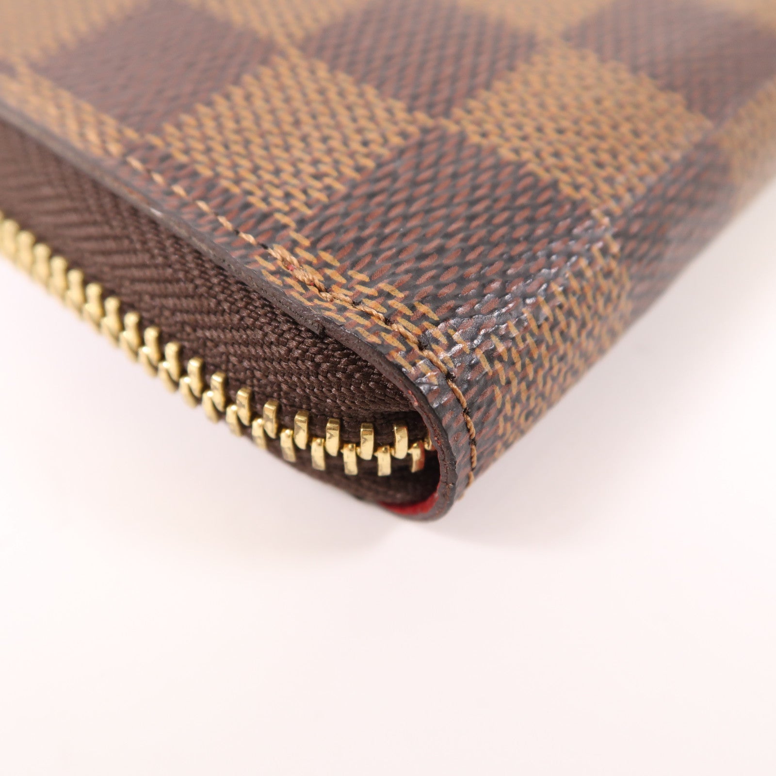 LOUIS VUITTON Damier Clemence Wallet金扣長錢包